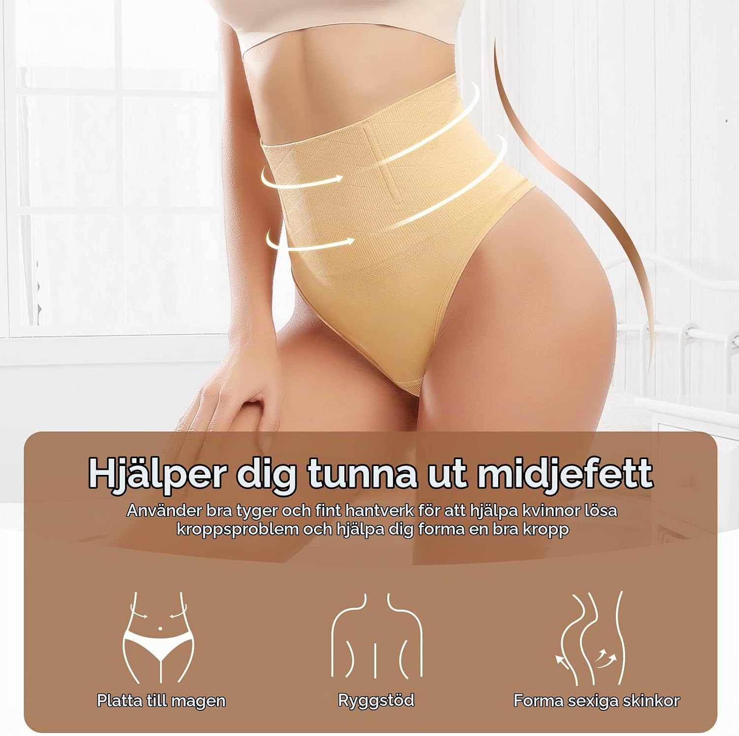 Thumbnail 4 de Xnova stringtrosa med hög midja och formande passform