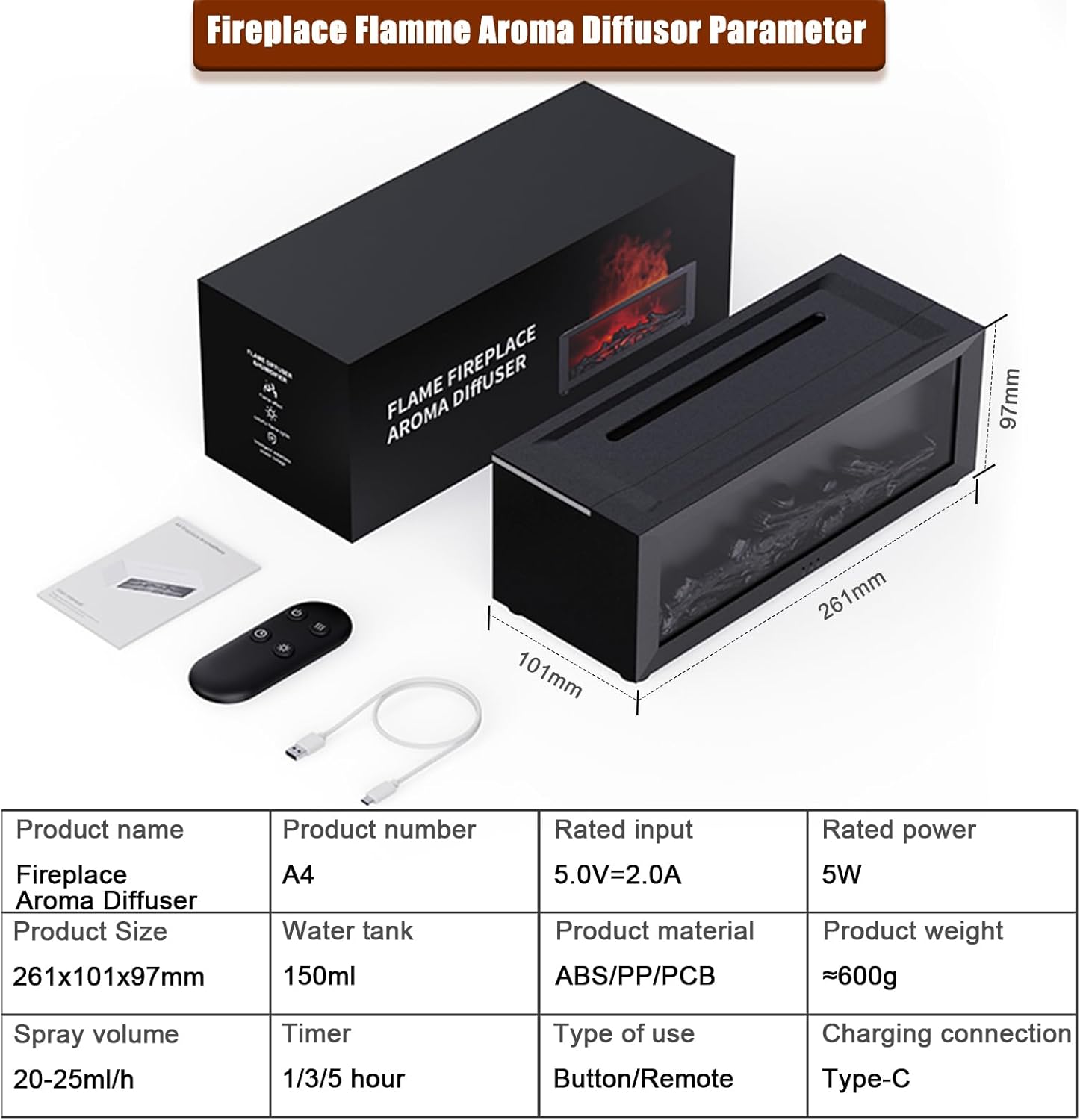 Thumbnail 6 de Holwim Fireplace Essential Oil Diffuser