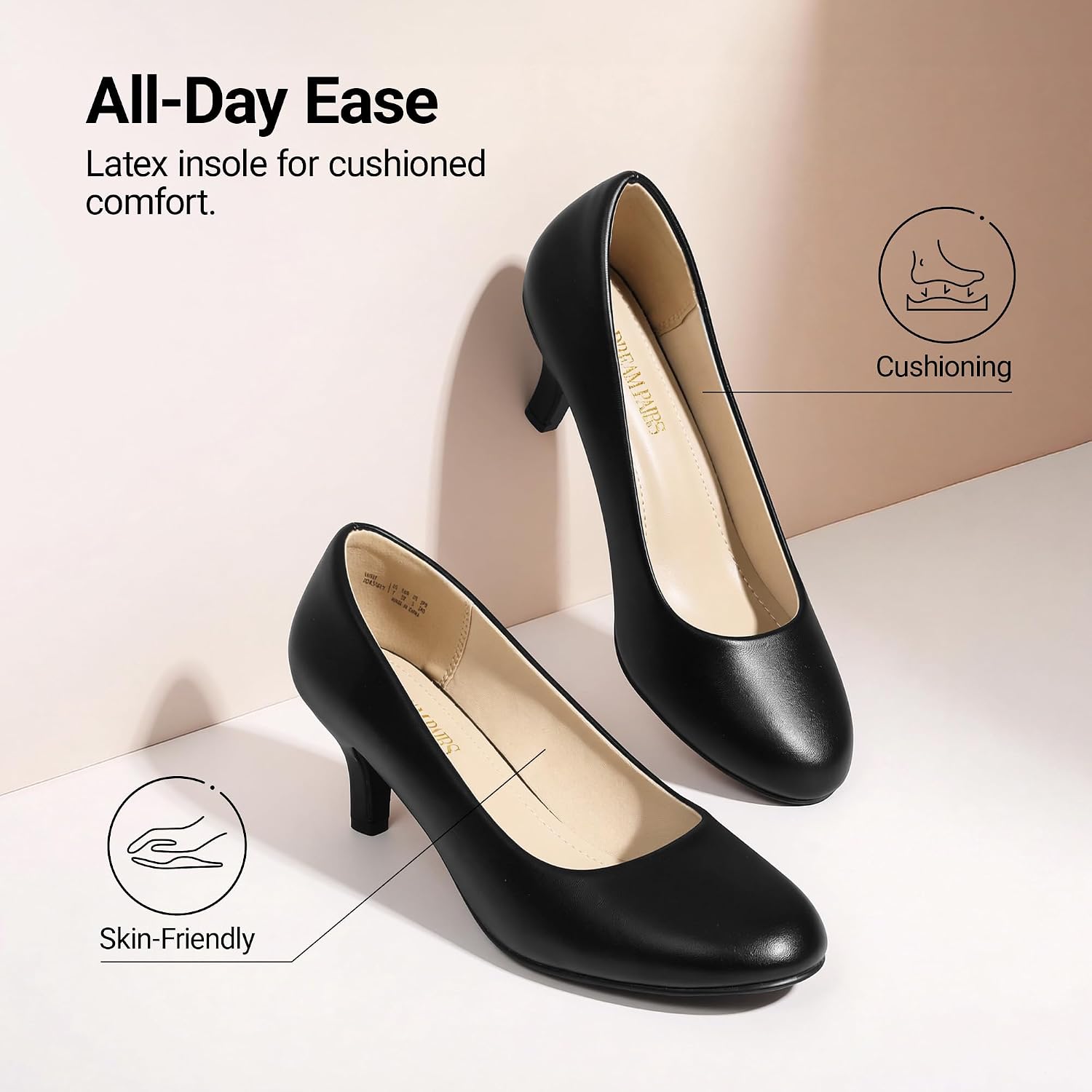 Detalle de DREAM PAIRS Women's Pumps, 2.5-Inch Heel