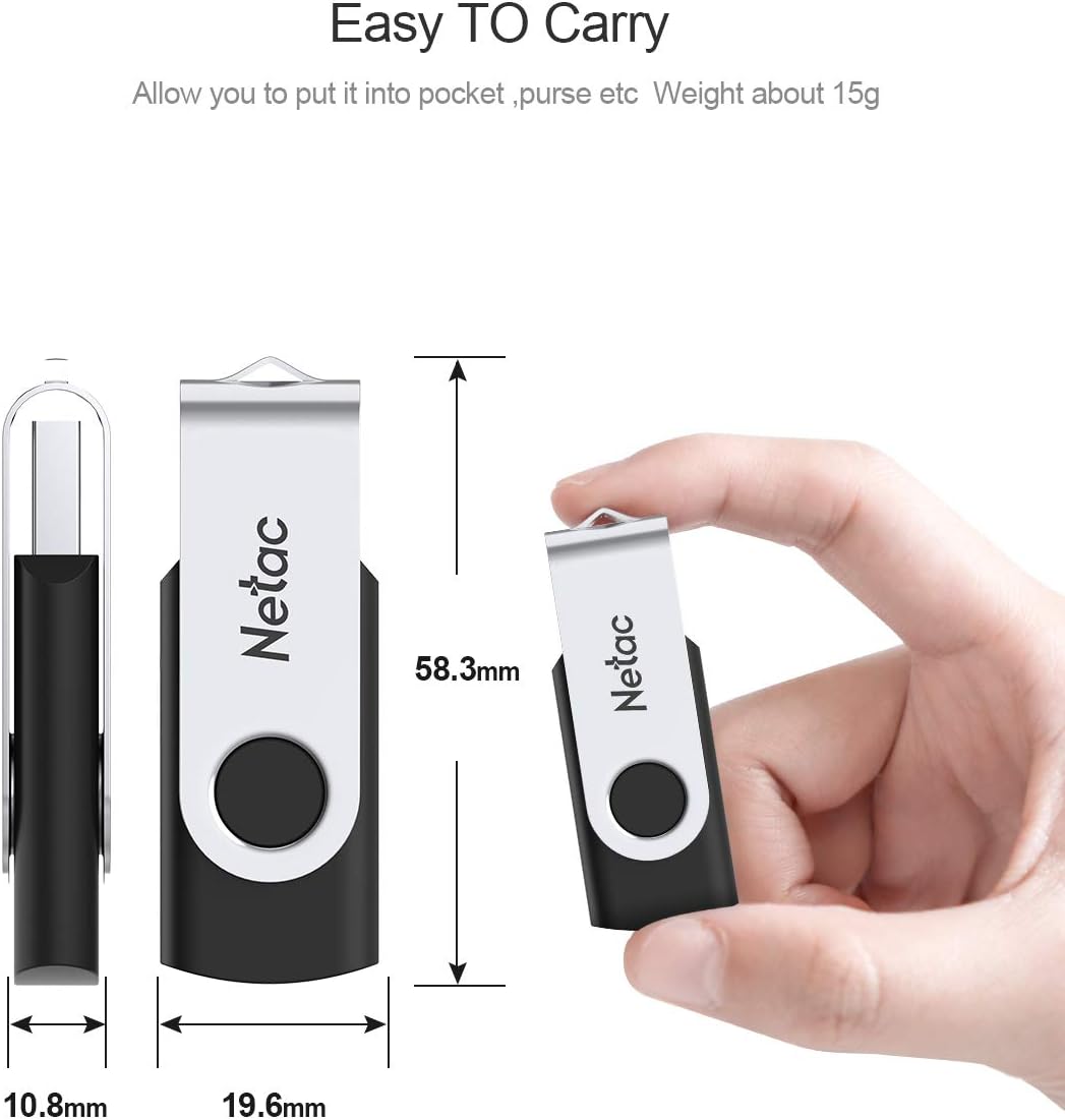 Thumbnail 1 de Netac 64GB USB 2.0 Flash Drive with Swivel Design