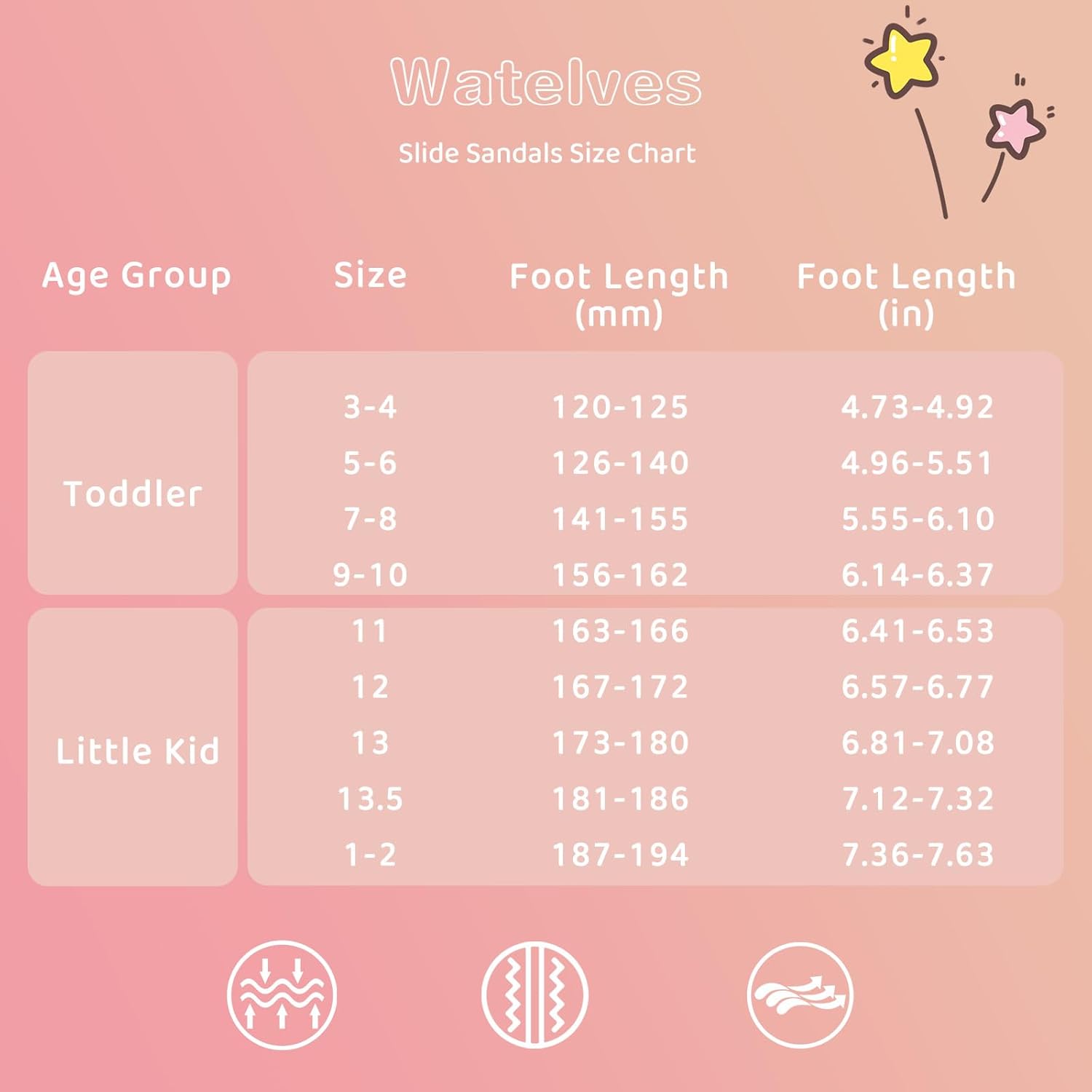 Detalle 2 de WateLves Toddler Water Slides & Sandals for Swim, Beach & Pool Days