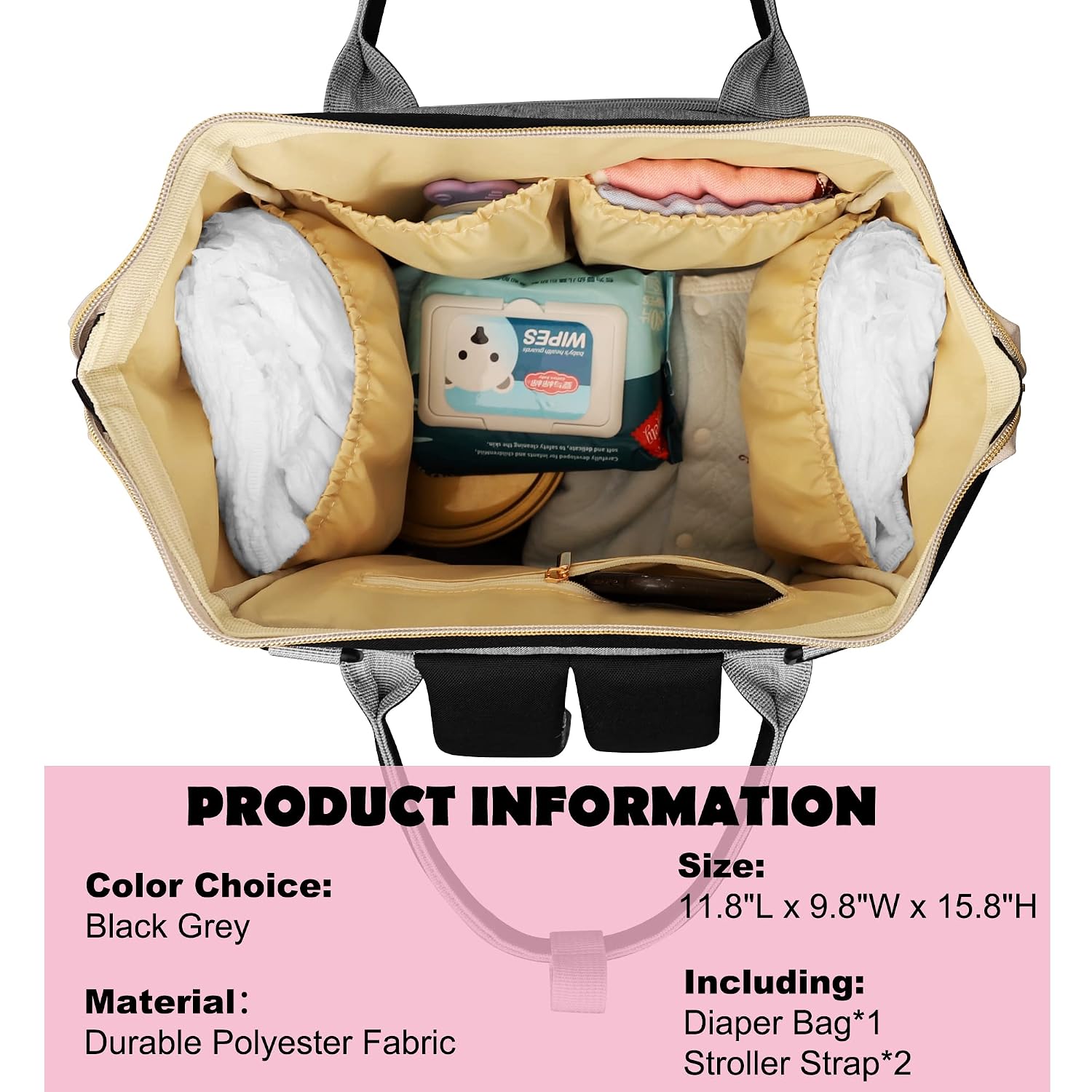 Detalle de Femuar Diaper Backpack Large Capacity