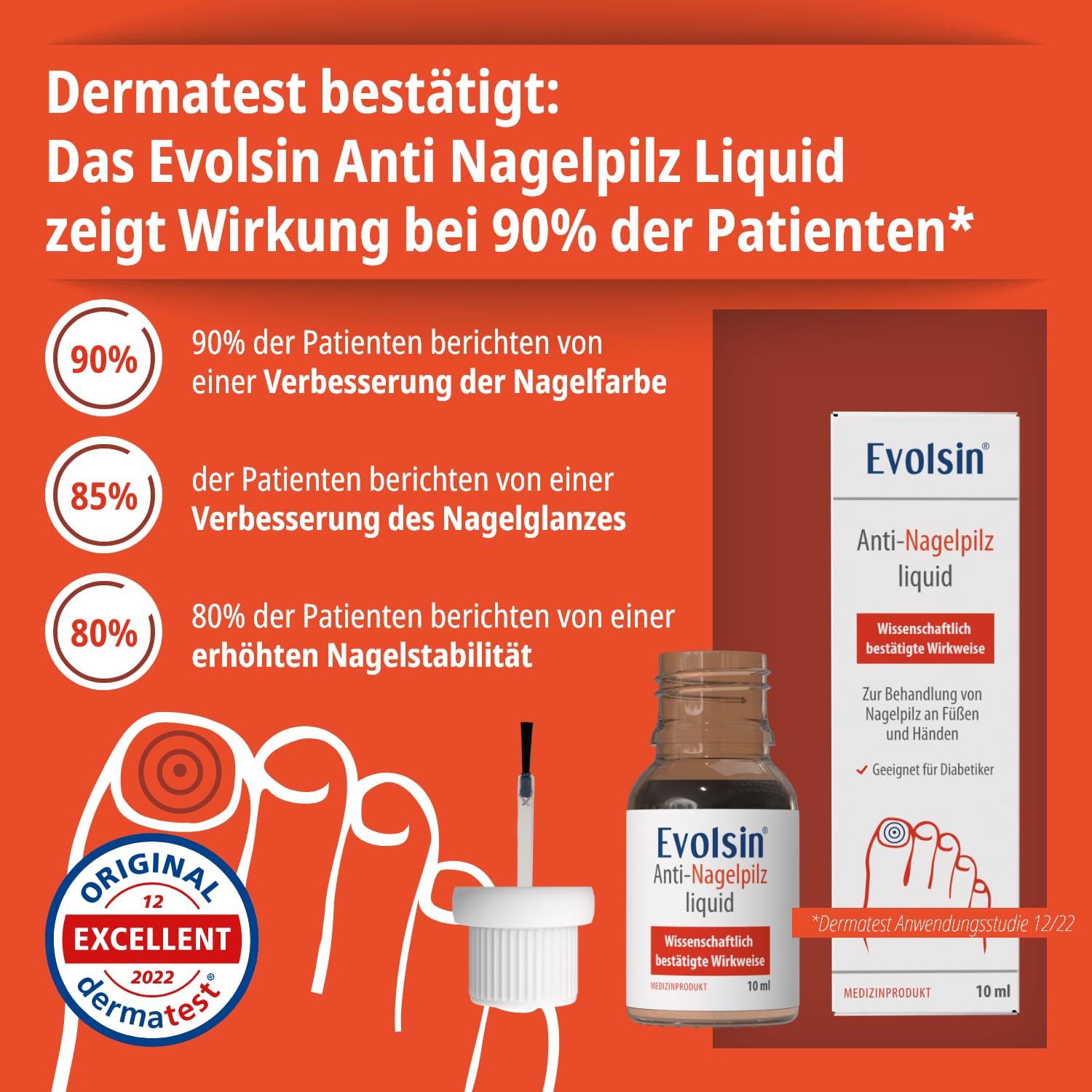 Thumbnail 1 de Evolsin® Anti-Nagelpilz Liquid – Medizinprodukt gegen Nagelpilz an Händen & Füßen, auch für Diabetiker