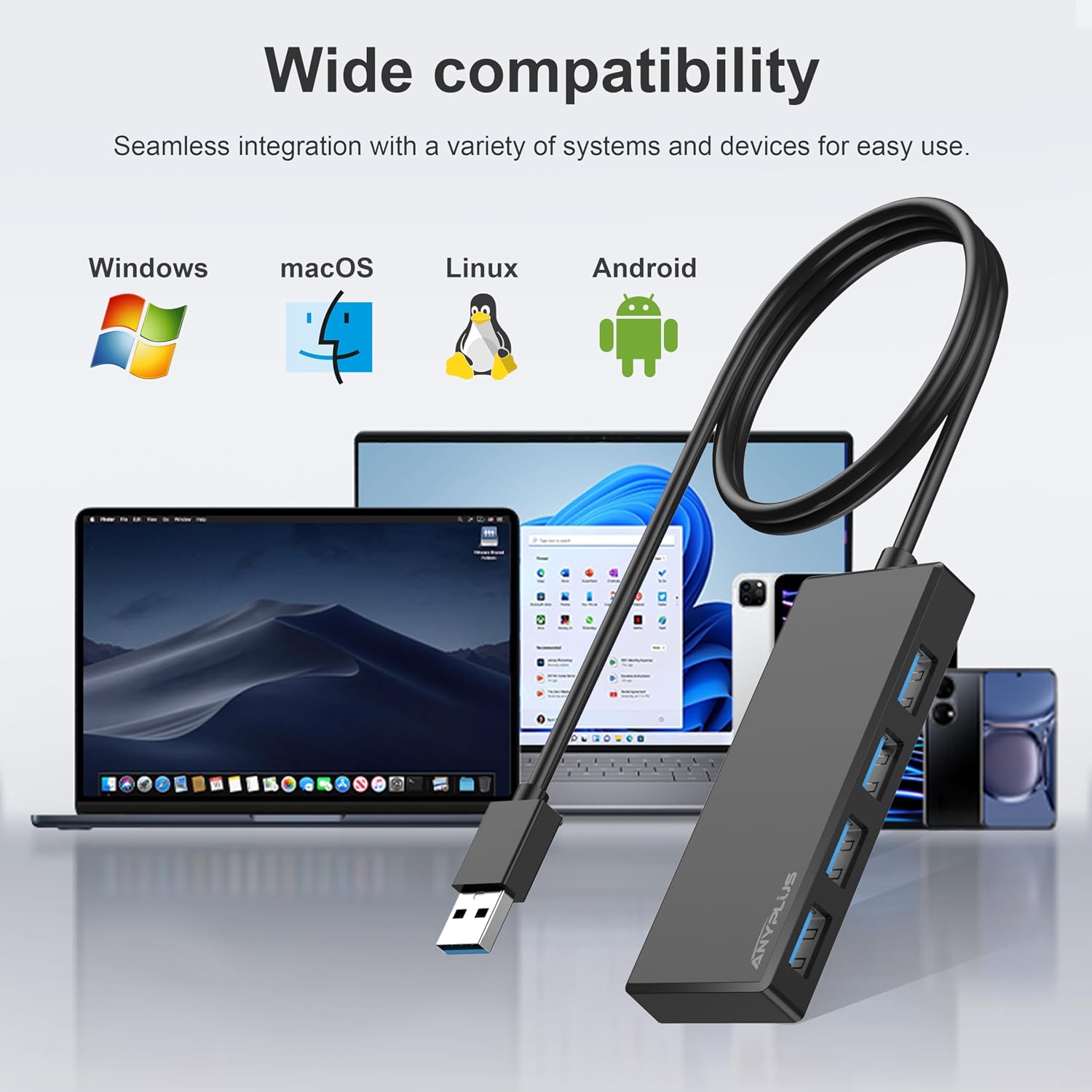Thumbnail 6 de ANYPLUS USB Hub USB 3.0 mit 4 Ports 0,6 m