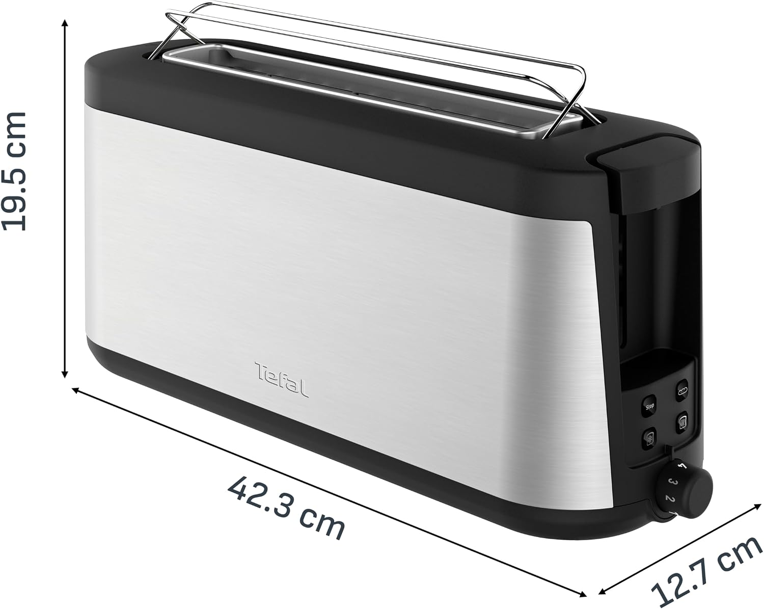 Detalle de Tefal Element TL4308 – toster z długą komorą, 7 poziomów, 1000 W