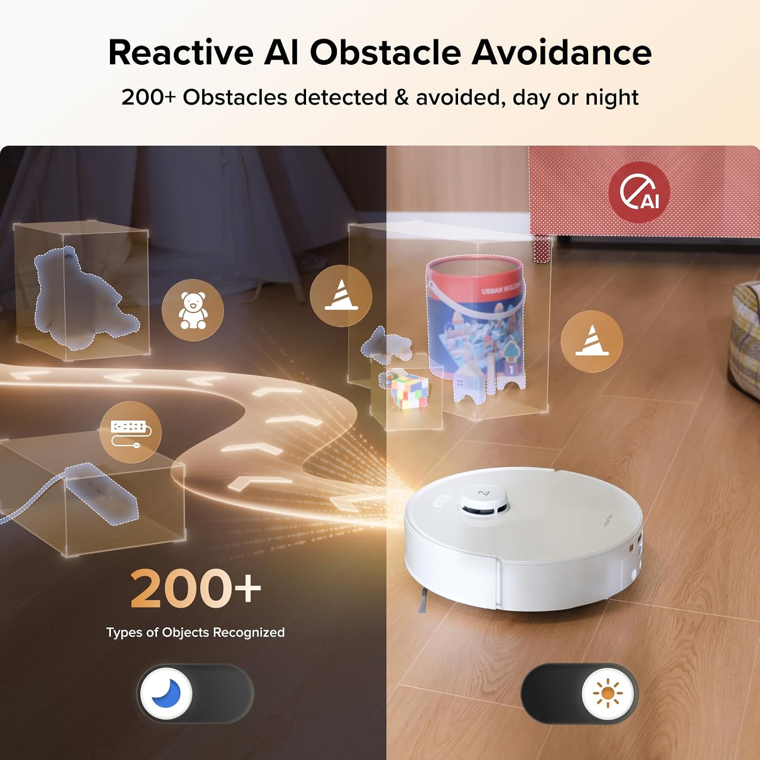 Detalle 1 de Roborock robot vacuum and mop Qrevo Curv 2 Flow