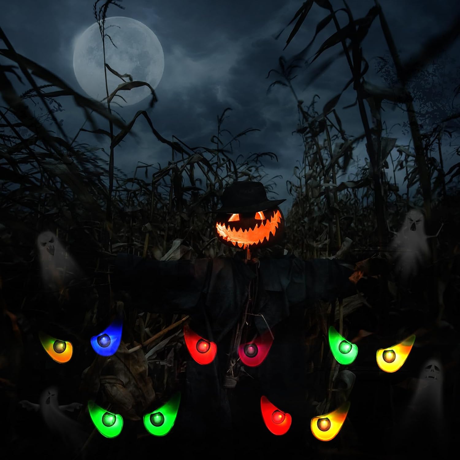 Thumbnail 6 de iShabao Spooky Eyes Halloween String Lights, RGB LEDs, 6.5 ft, Timer