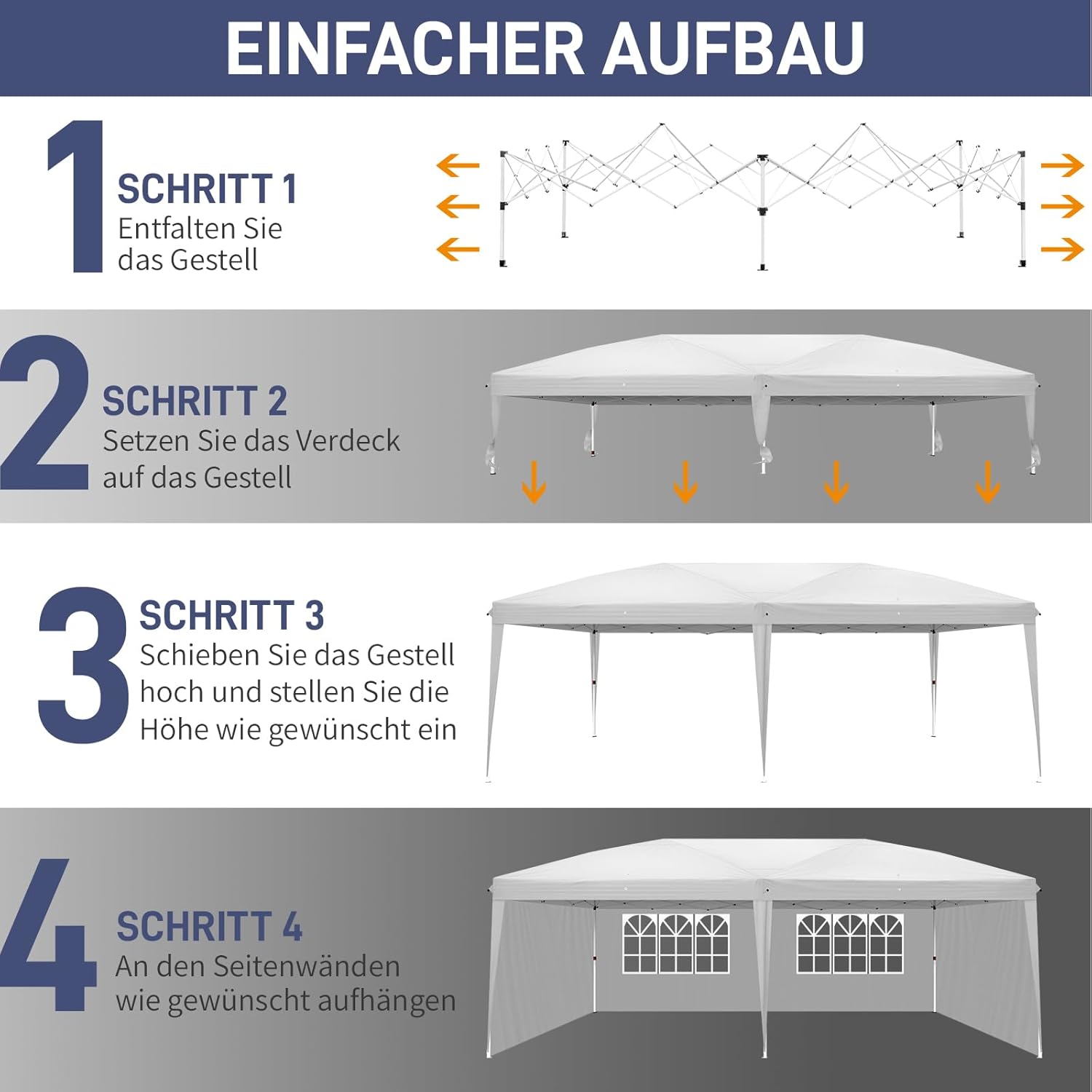 Thumbnail 5 de Pavillon 3x6 m Faltpavillon, wasserdicht