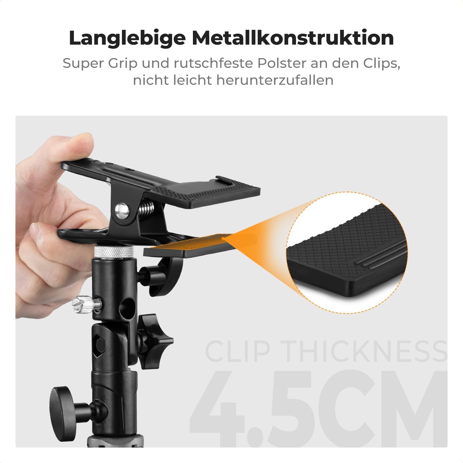 Thumbnail 5 de K&F CONCEPT Heavy Duty Reflektorklammer 180° verstellbar