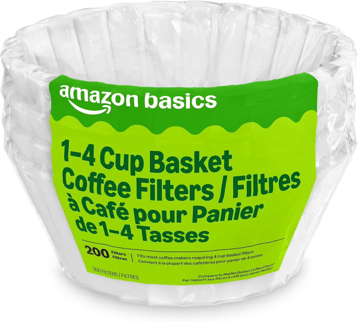 Thumbnail 5 de Amazon Basics Basket Coffee Filters for 8-12 Cup Coffee Makers, White, 200 Count
