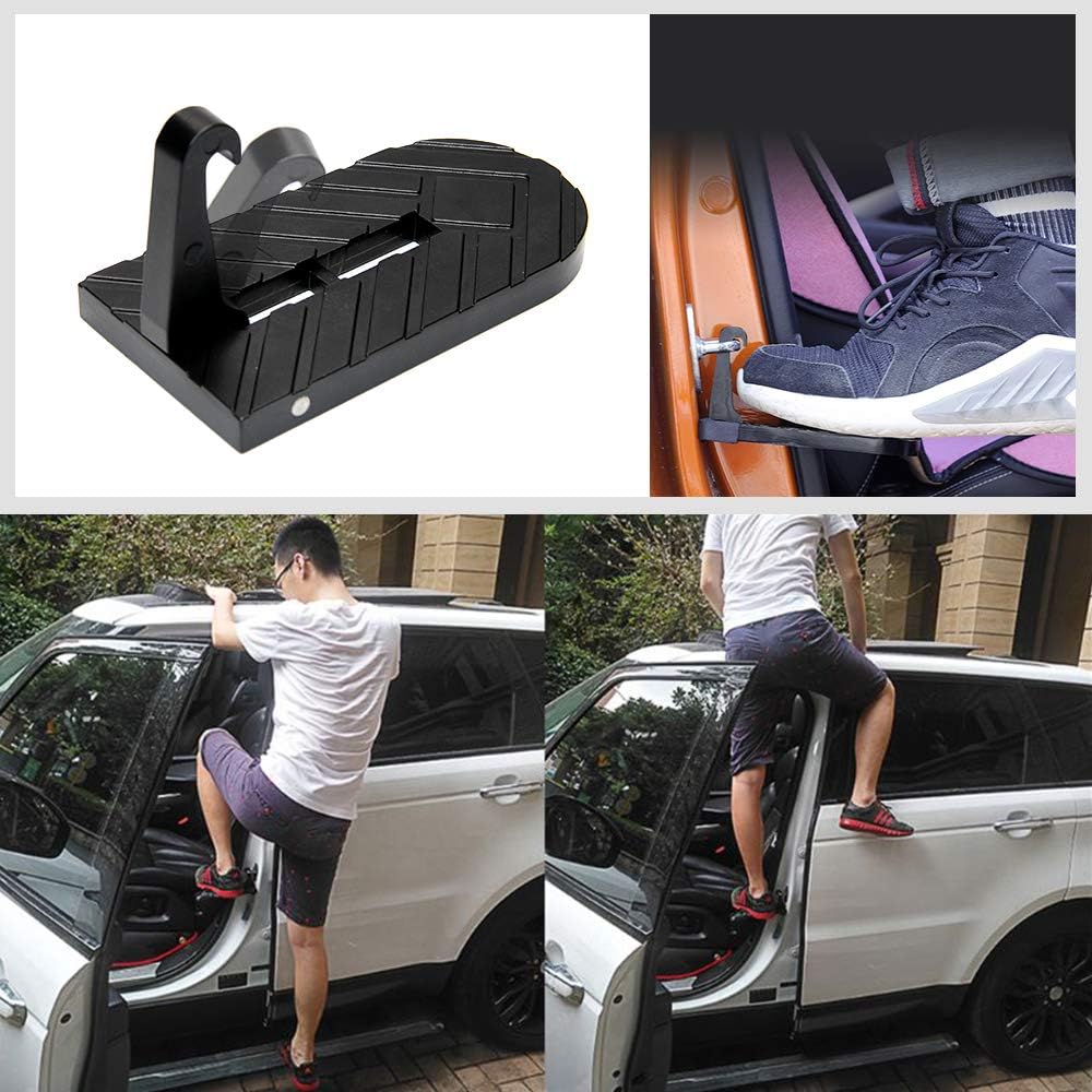 Thumbnail 2 de OPP ULITE Car Doorstep Folding Ladder with U‑Shaped Hook Pedals and Safety Hammer