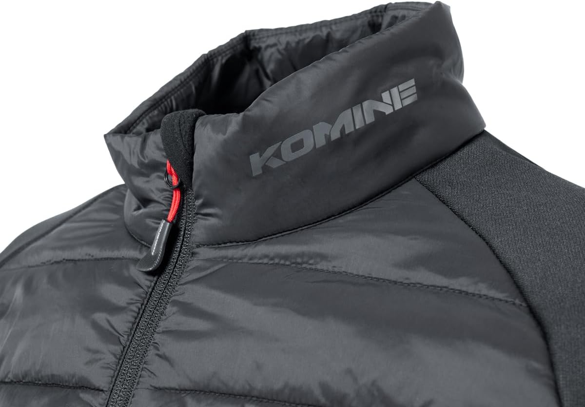 Thumbnail 1 de KOMINE JK-629 バイク用インナージャケット 前面中綿・袖背面フリース ブラック 2XL