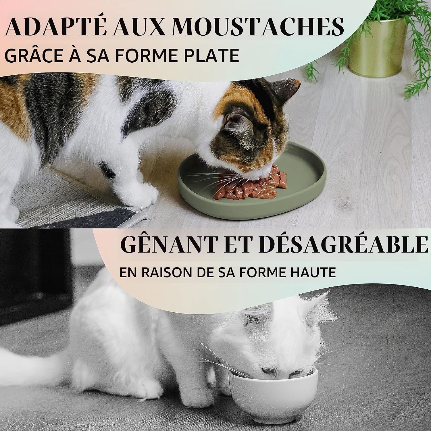 Thumbnail 2 de ne&no Nala Collection platte siliconen kattenvoerbak, 300 ml, saliegroen