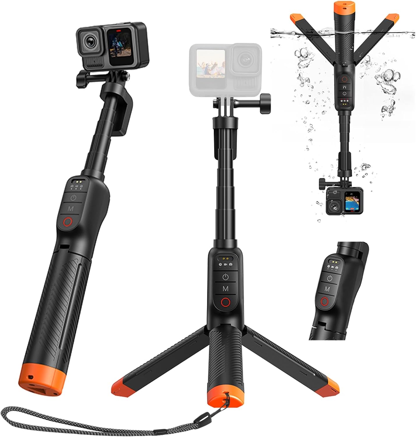 Manico galleggiante Selfie Stick Estensibile 27,4–47,2 cm