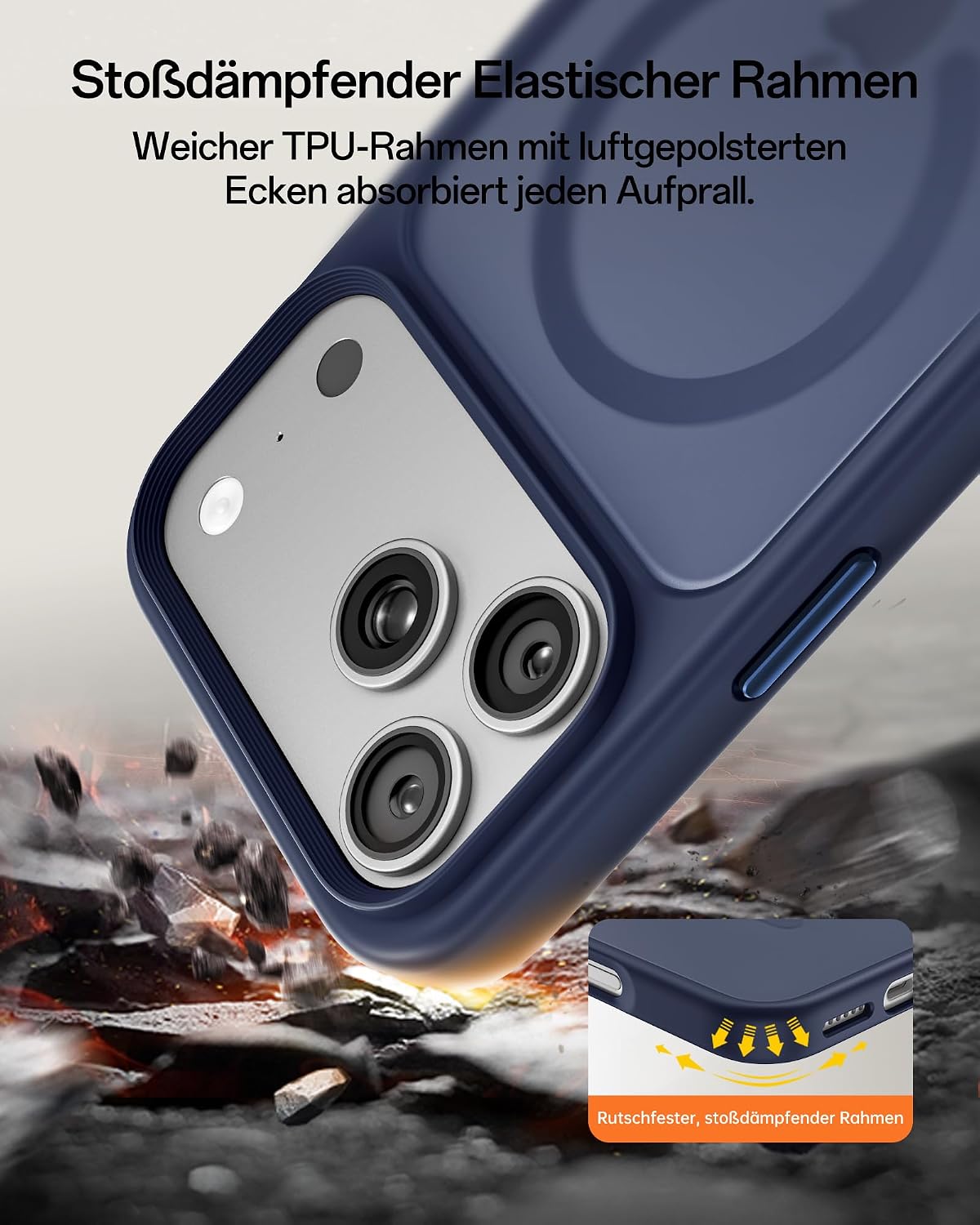 Thumbnail 4 de UNBREAKcable Hülle iPhone 17 Pro MagSafe Tiefblau