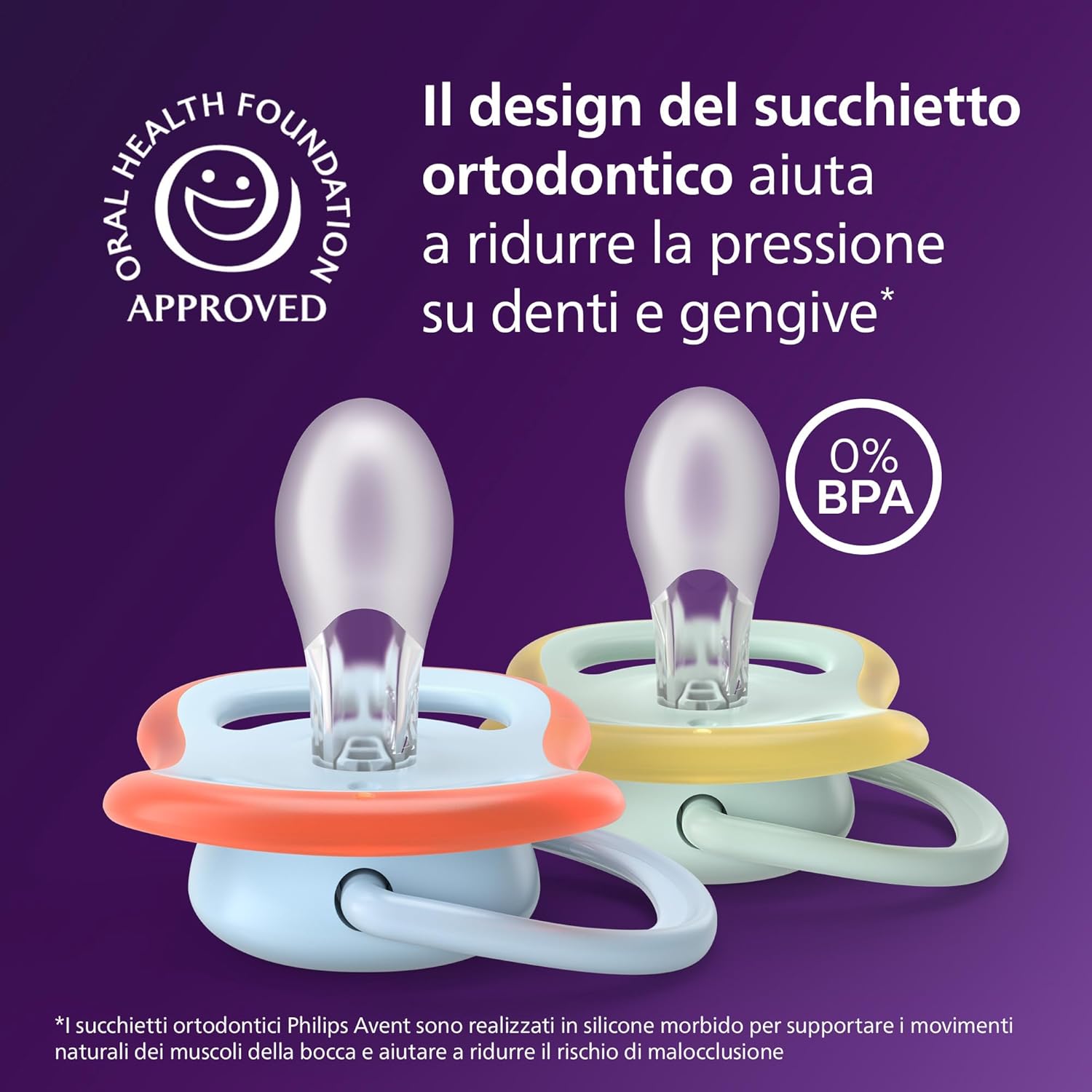 Detalle de Philips Avent Ultra Start ciuccio ortodontico 0–6 mesi 👶