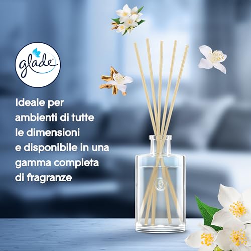 Detalle de Glade Diffusore a Bastoncini Romantic Vanilla Blossom (3x50 ml) – Atmosfera fiabesca per ogni ambiente