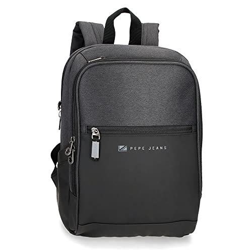 Detalle de Pepe Jeans Jarvis Mochila Adaptable 12" con Detalles de Piel 🖤