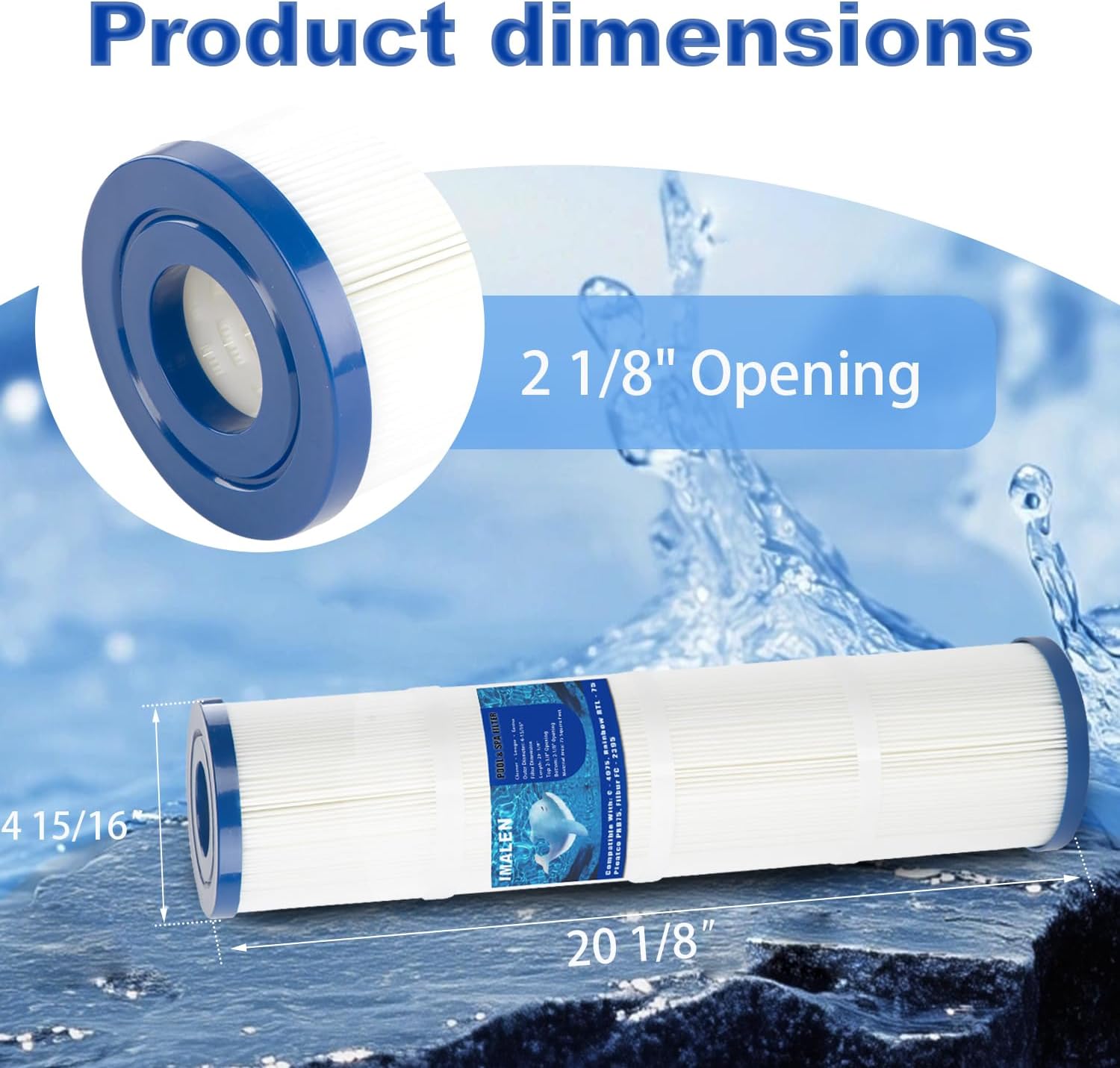 Detalle 2 de IMALEN LX-10-D Spa Filter Cartridge, 2-Pack, 42 sq. ft. Filtration