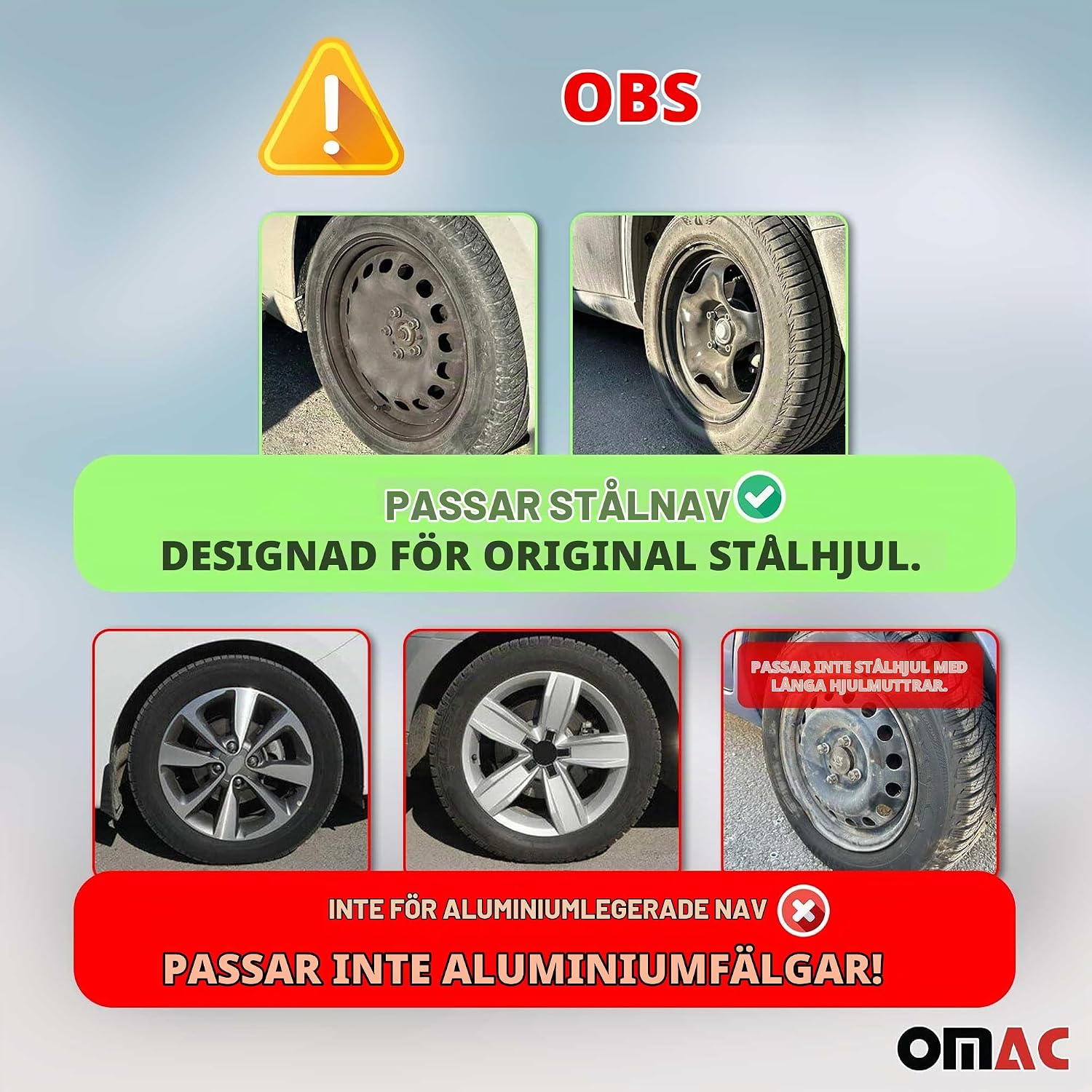 Thumbnail 3 de Sparco Treviso navkapslar 16 tum, svarta, ABS, snäppmontering, 4-pack