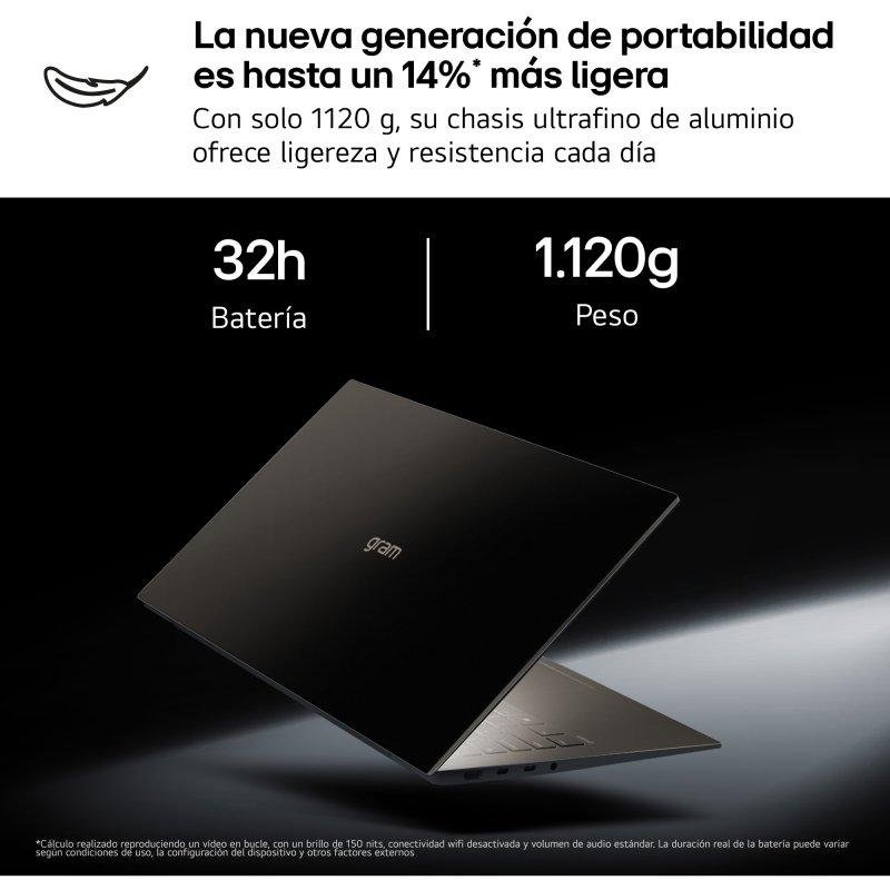 Detalle 2 de LG Gram 14Z95U-G.AU85BN, portátil de 14” con Ryzen AI 7 450 y 32 GB