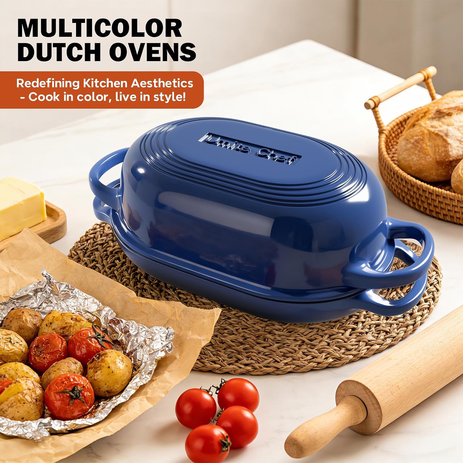 Thumbnail 6 de Enameled Cast Iron Dutch Oven Bread Kit 5QT