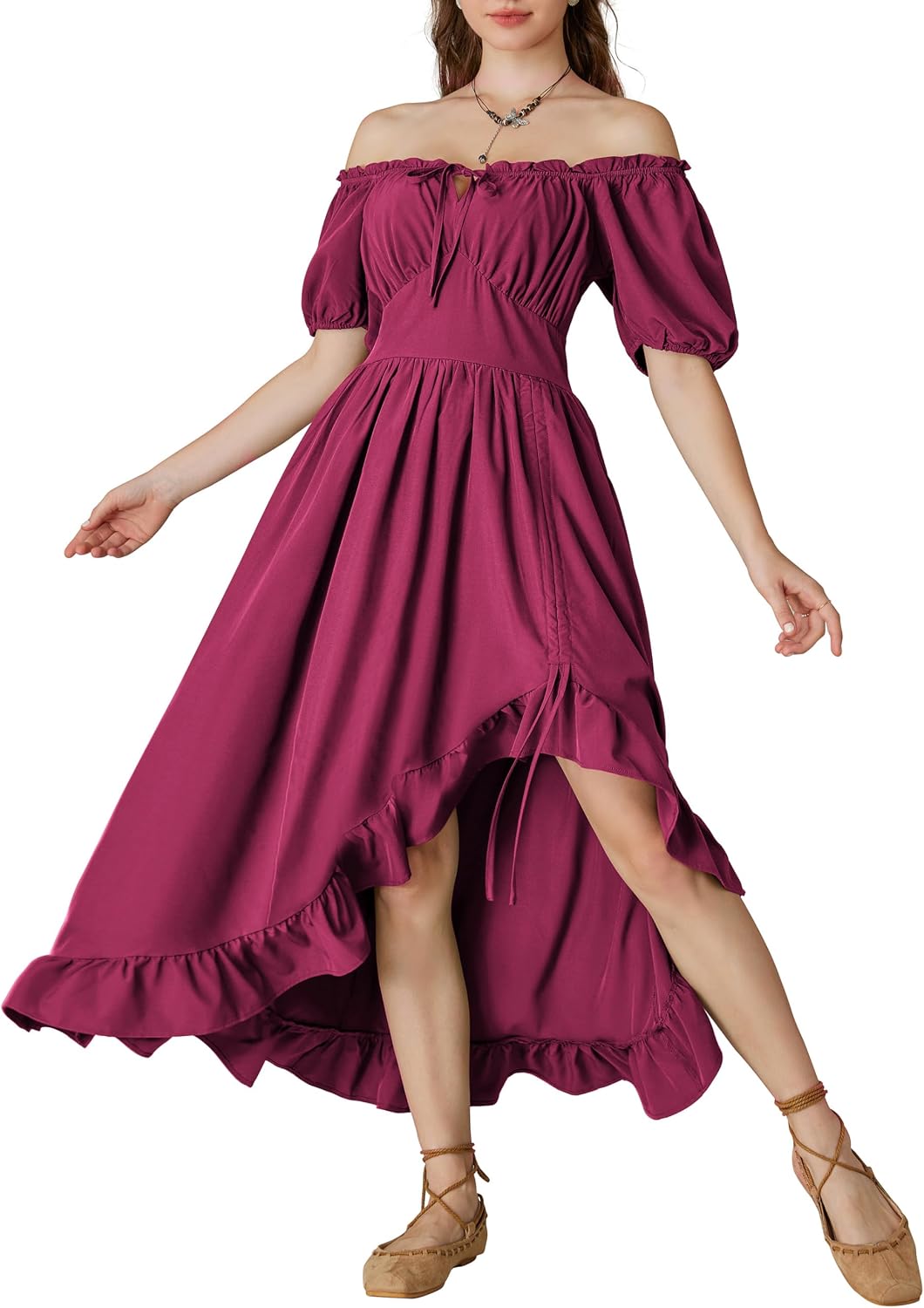Detalle 2 de Scarlet Darkness Renaissance Dress