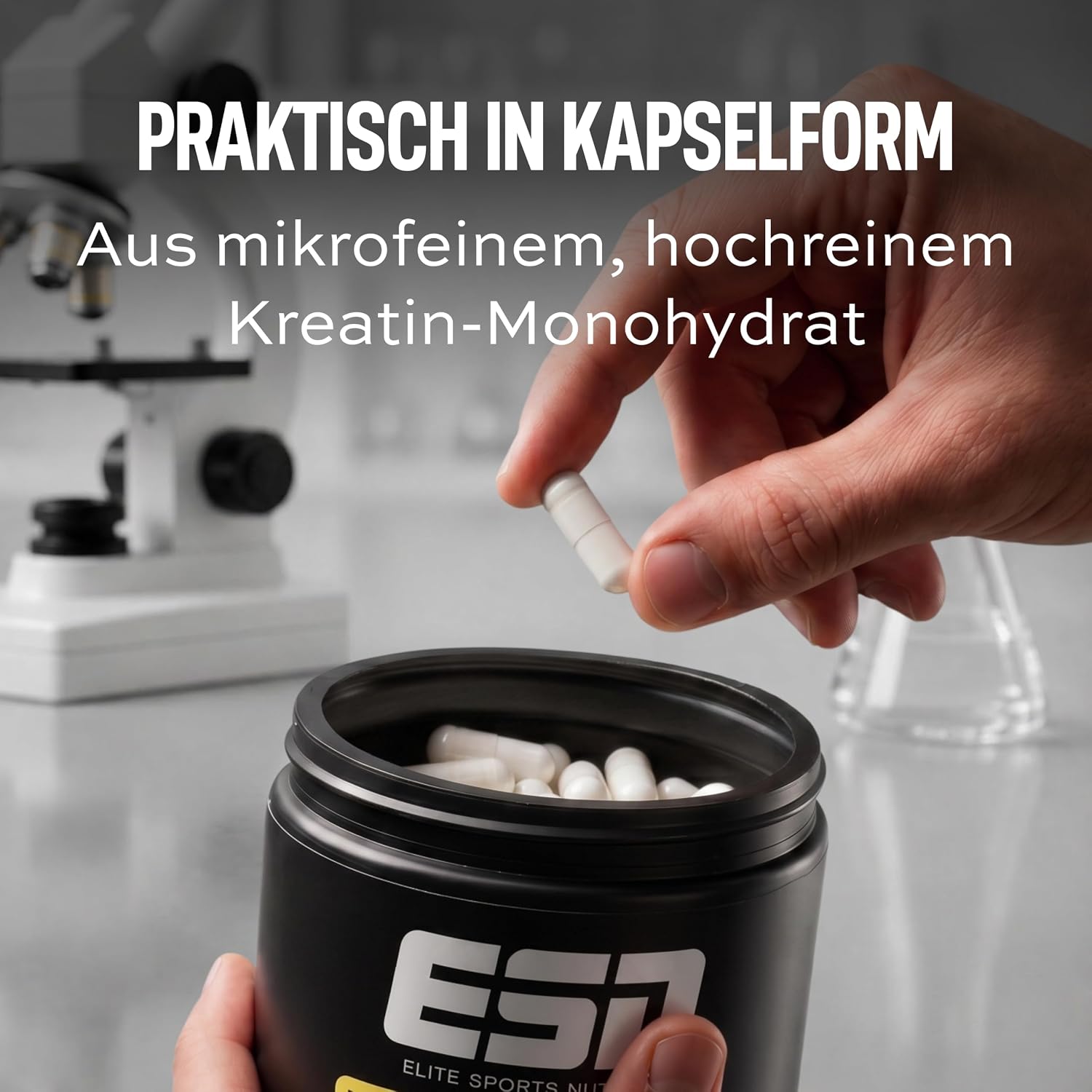 Thumbnail 4 de ESN Ultrapure Creatine Monohydrate – 300 Kapseln (100 Portionen) für die tägliche Kreatin-Zufuhr