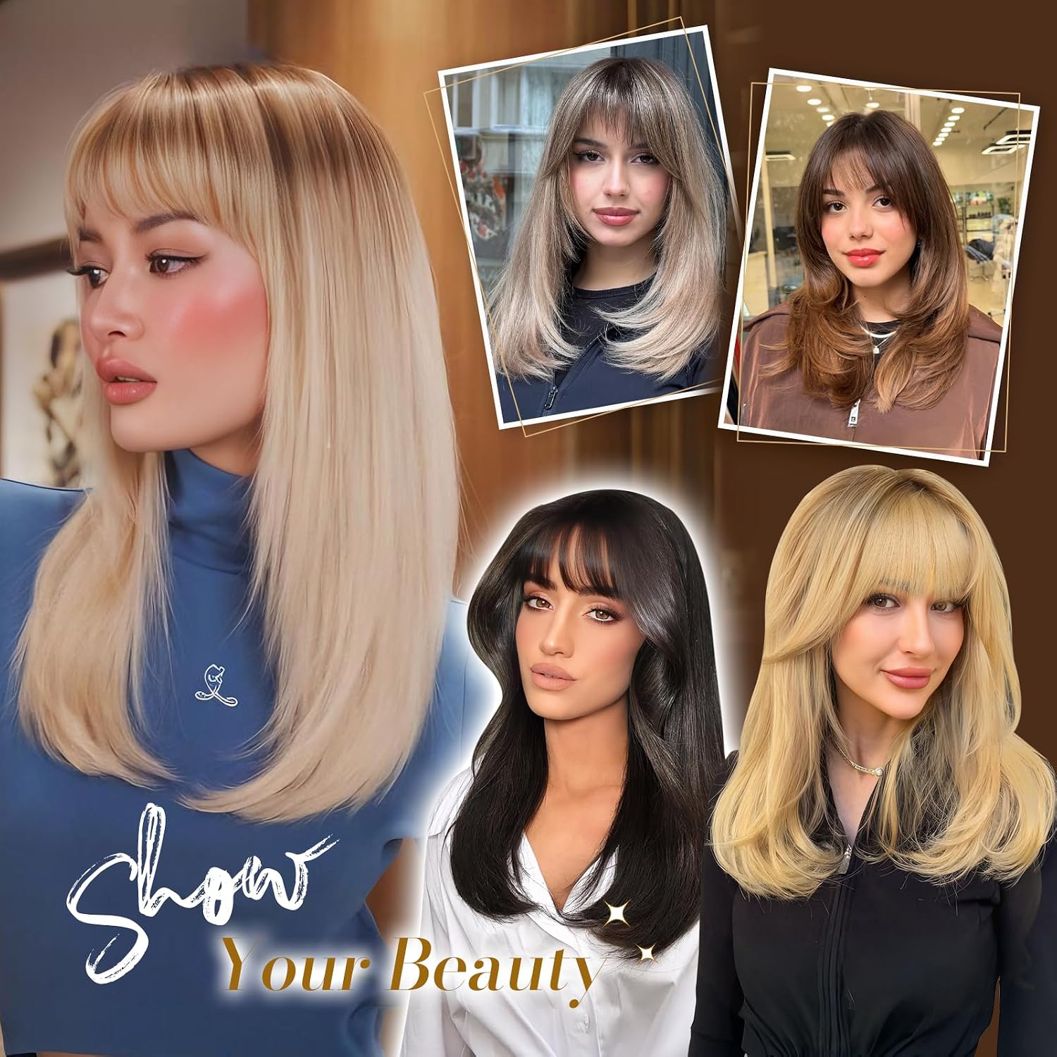 Detalle de FESHFEN Wig, 18-Inch