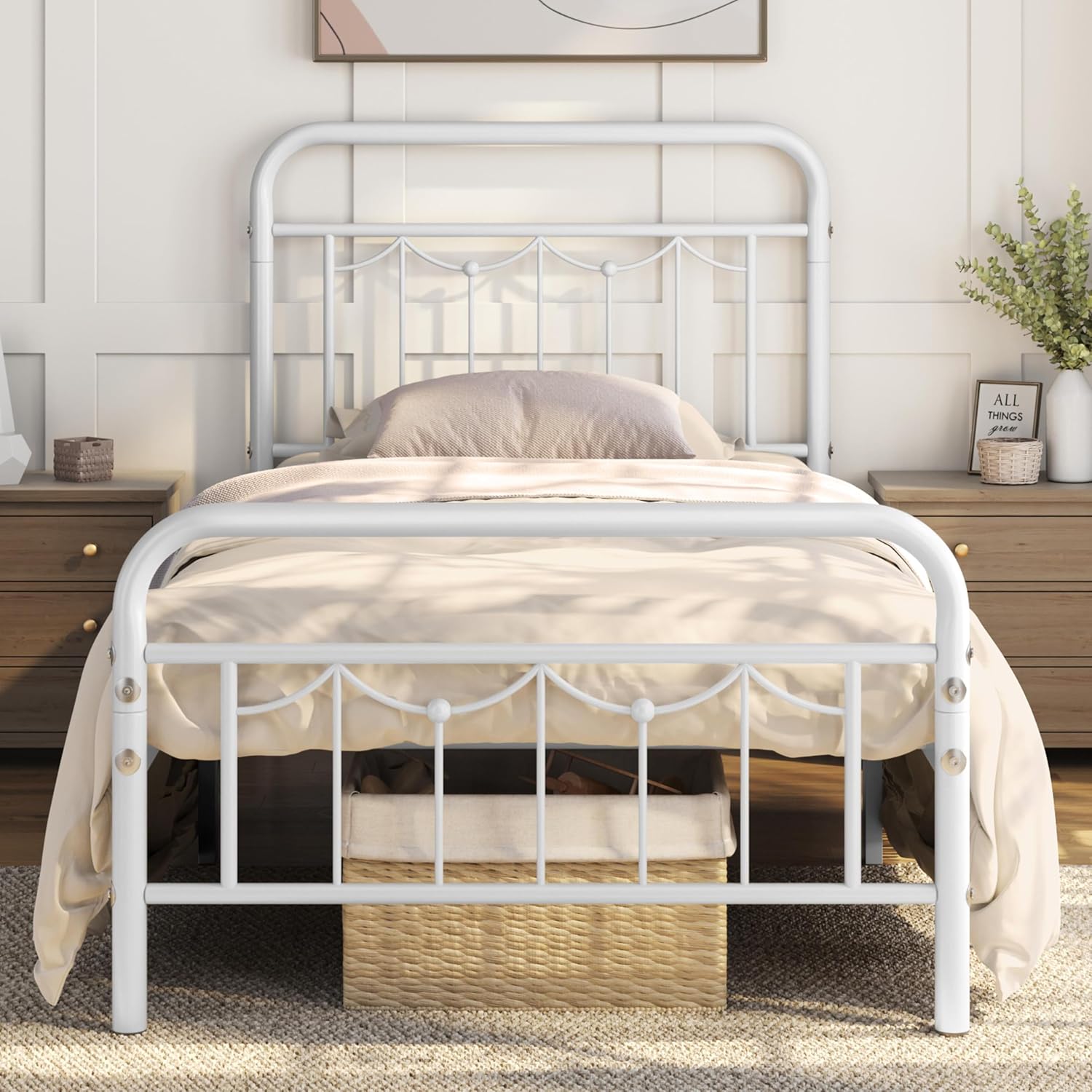 Detalle de Yaheetech Twin Metal Bed Frame