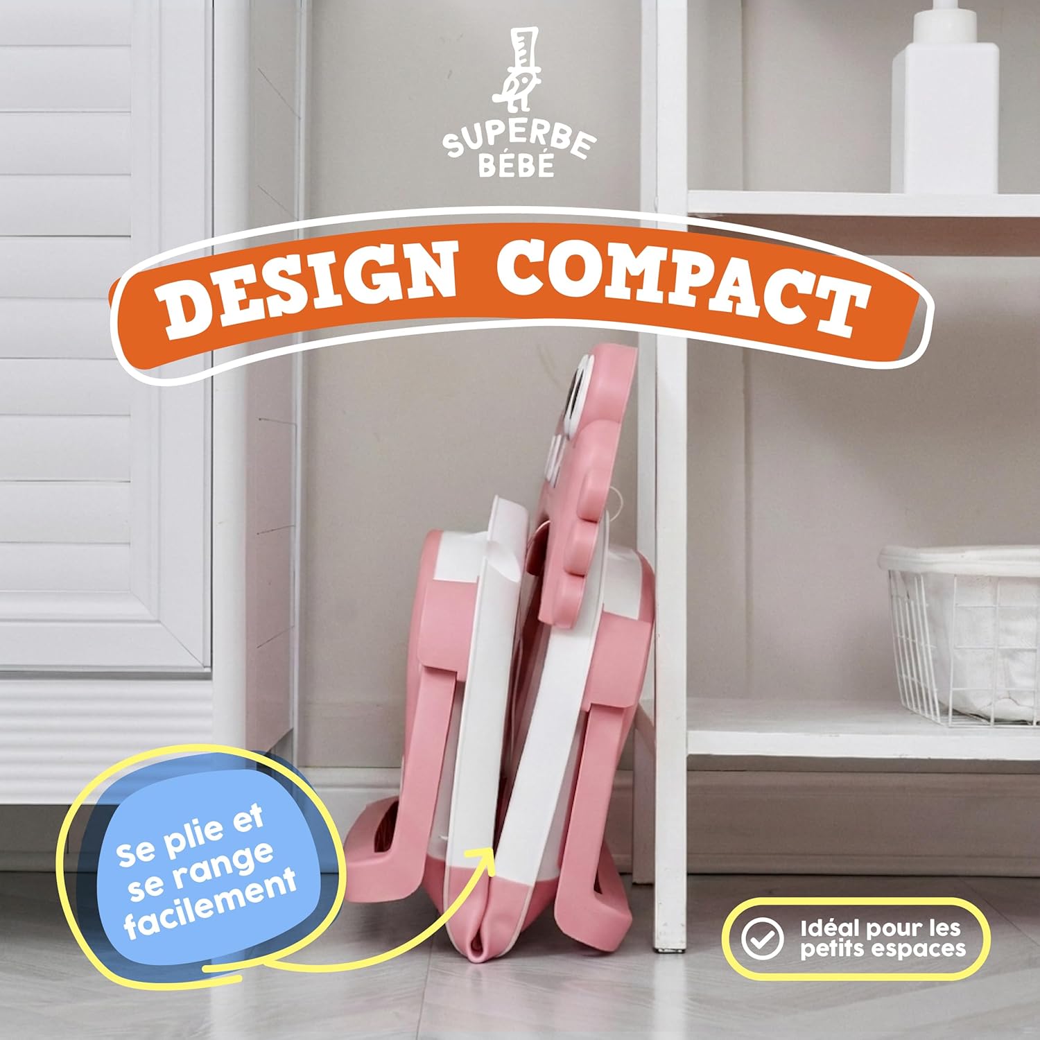 Thumbnail 1 de Baignoire Bébé Pliable XXL avec Coussin de Bain et Thermomètre Intégré – SUPERBE BEBÉ