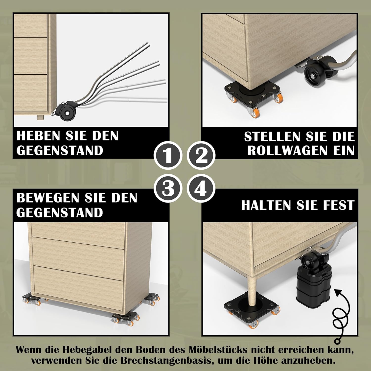 Detalle 1 de ONEON Möbel transportroller Plus