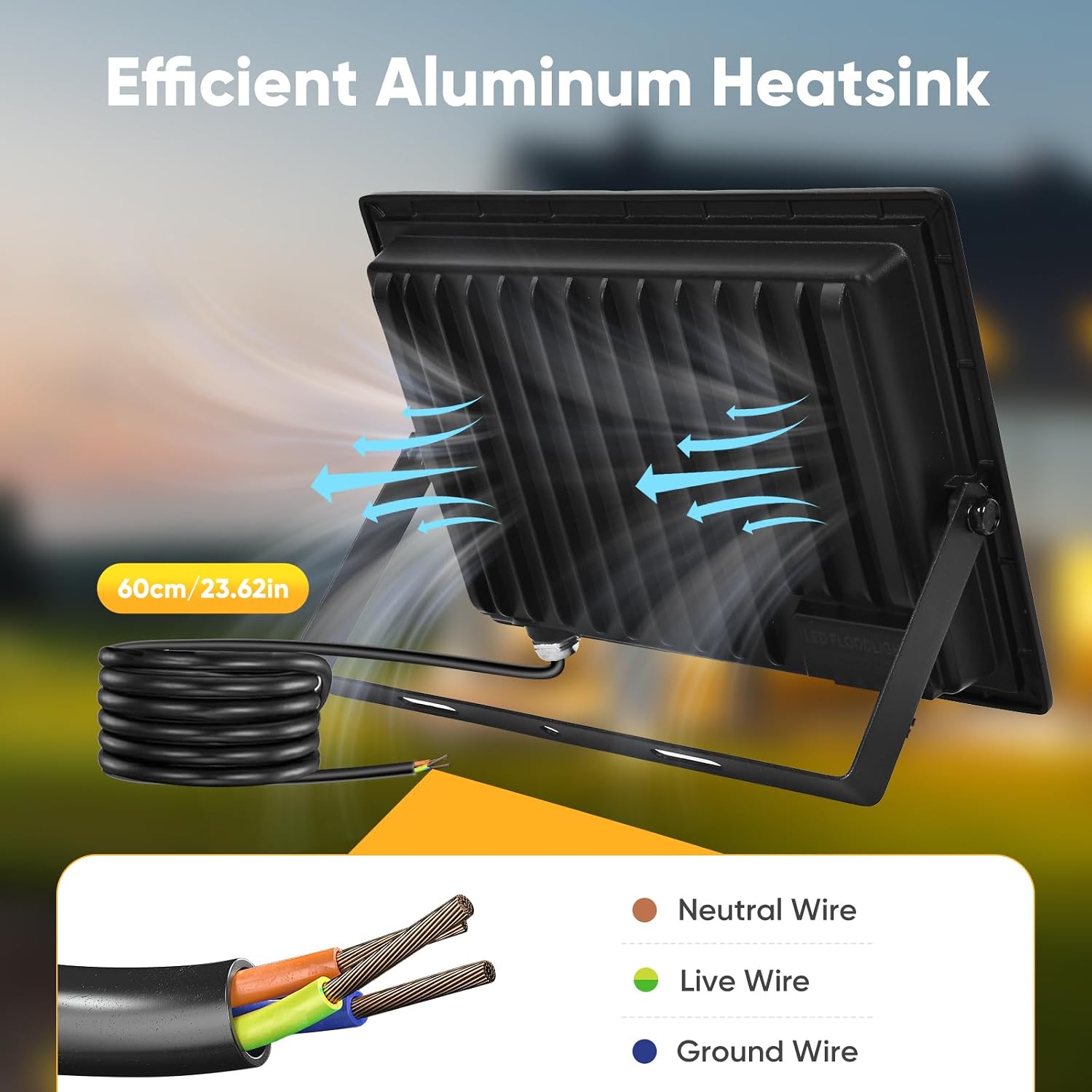 Thumbnail 4 de Plazique M60-50W LED Outdoor Spotlight, 5,000 lm, 7,000 K, IP67
