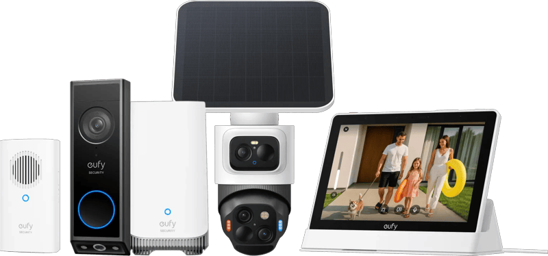 Detalle de eufyCam S4 mit HomeBase 3 und Video Doorbell E340