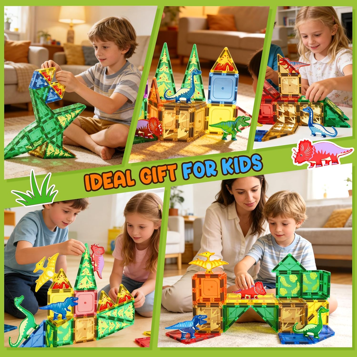 Thumbnail 4 de Coodoo Dinosaur Magnetic Tiles for Toddlers 🧩