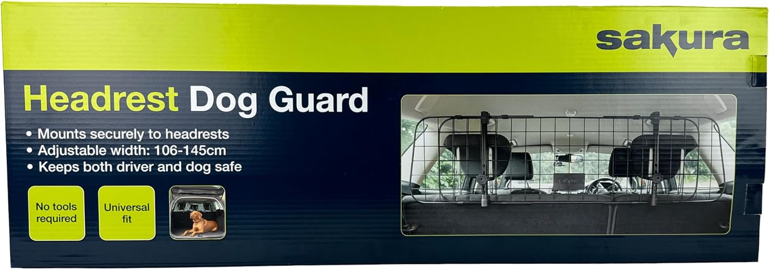 Detalle de Sakura Headrest Dog Guard for Cars SS5259 – Easy Fit, 106–145 cm Width