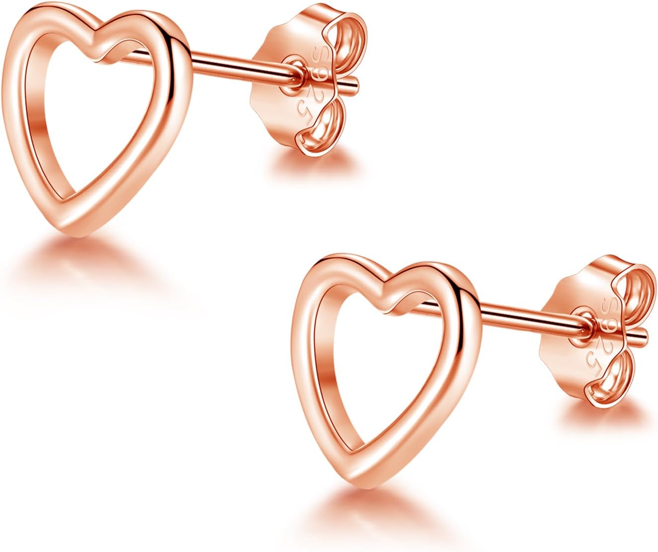 Detalle de Josfeva 925 Sterling Silber Herz Ohrstecker