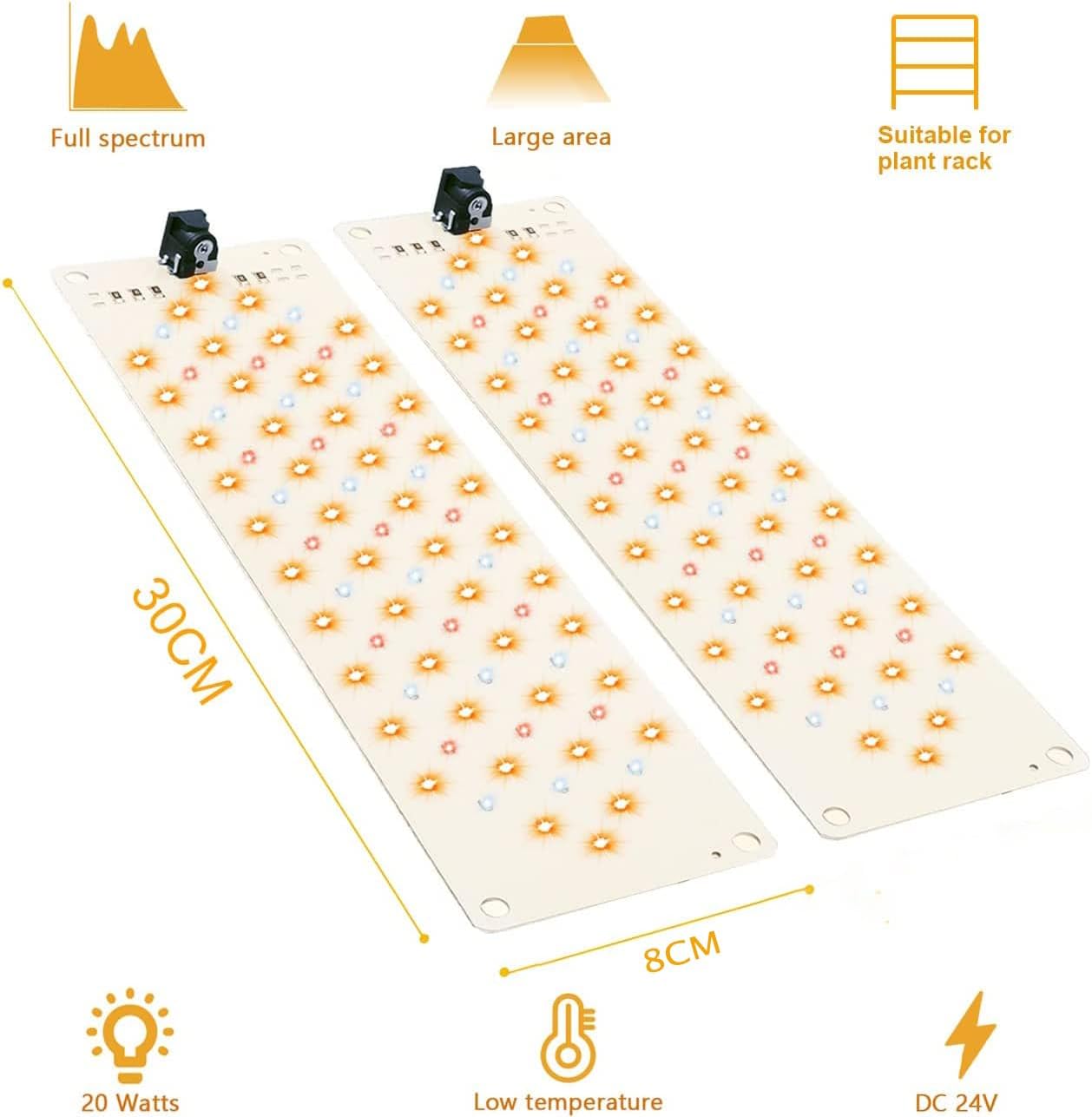 Detalle de Rocoking YWD-000 Full-Spectrum LED Grow Light Panels, 158 LEDs, Timer