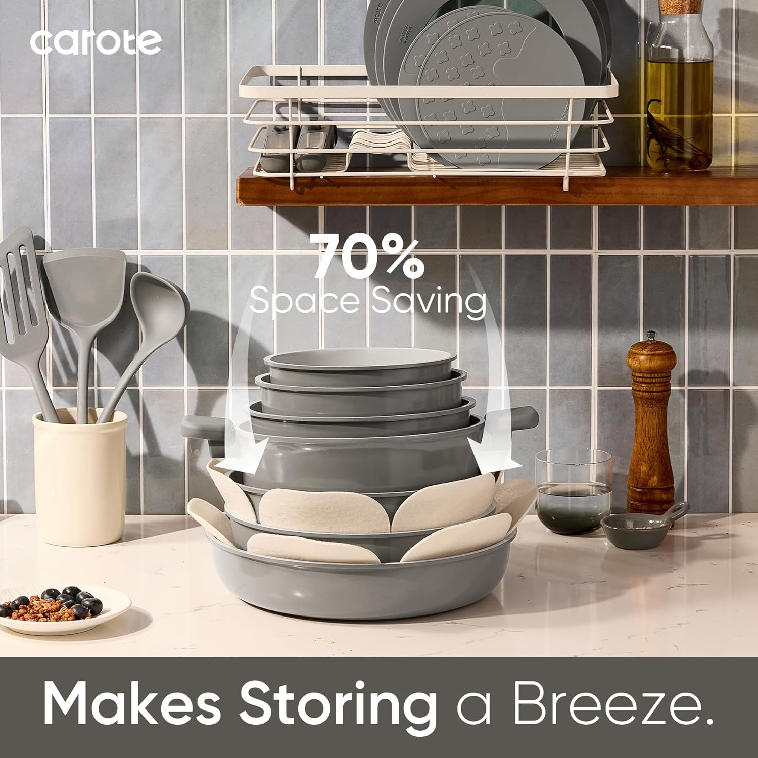 Detalle 2 de CAROTE 27pcs Ceramic Cookware Set