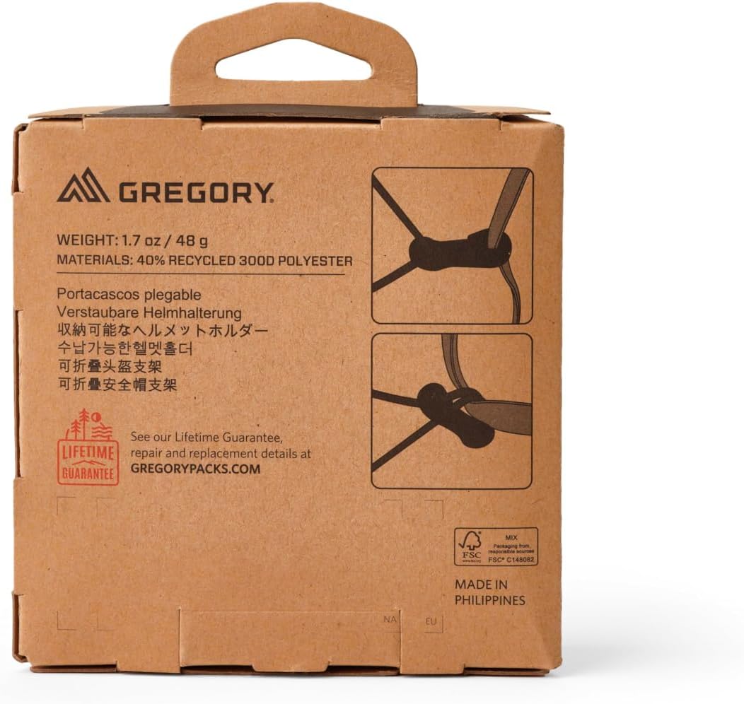Detalle de Gregory uchwyt na kask, składany, nylon 300D z recyklingu, czarny