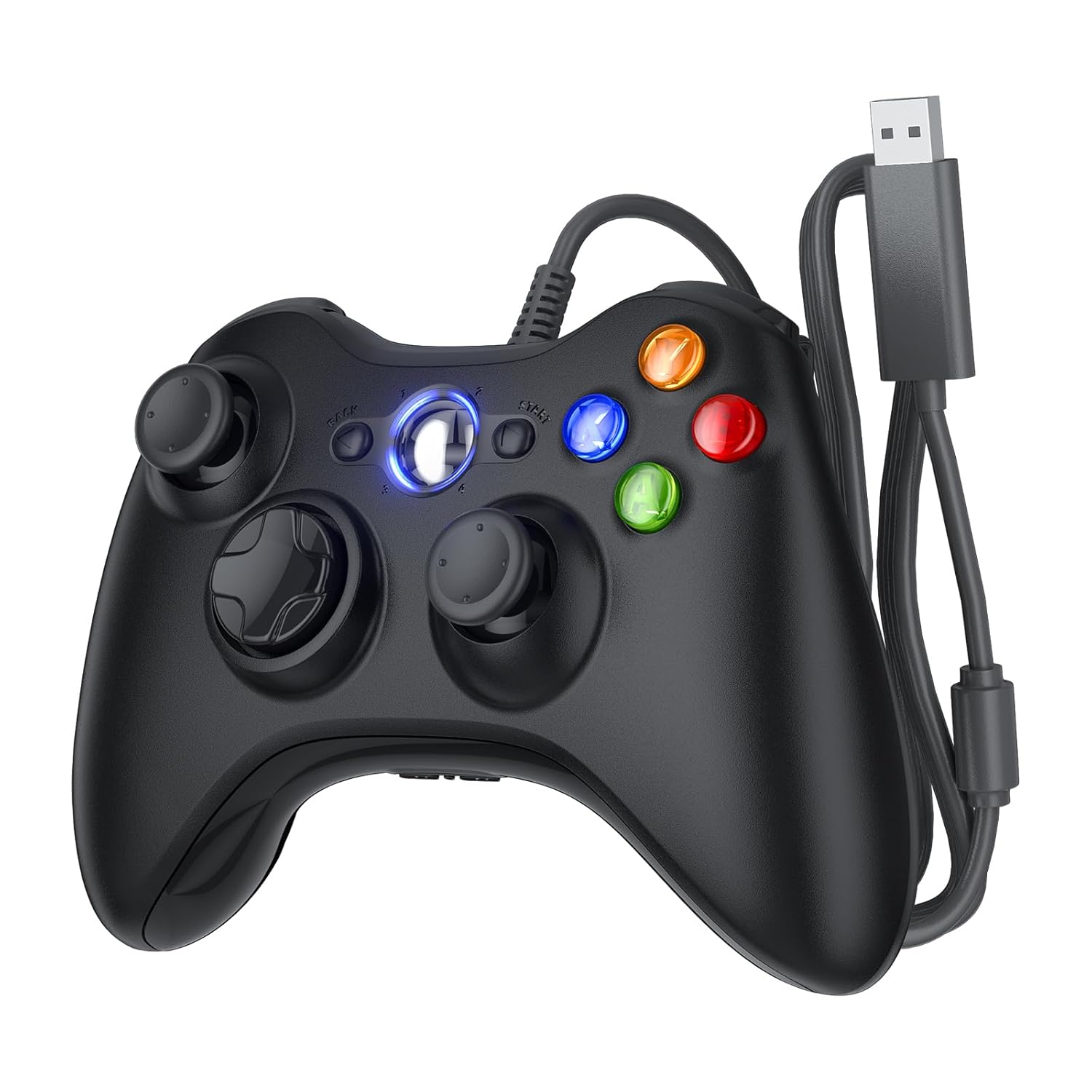 Thumbnail 6 de Dinosoo 10ft Wired Xbox 360/PC Controller (2 Pack) with Upgraded Joystick, Dual Vibration, and 2.5mm Audio Jack