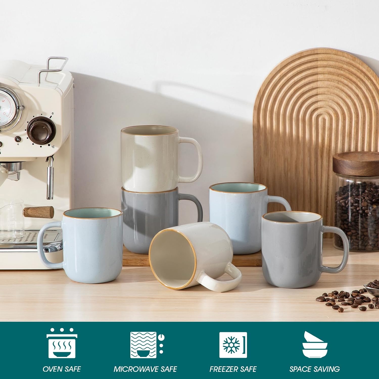 Thumbnail 3 de Vancasso Kaffeetassen Set 6er Reno 480 ml
