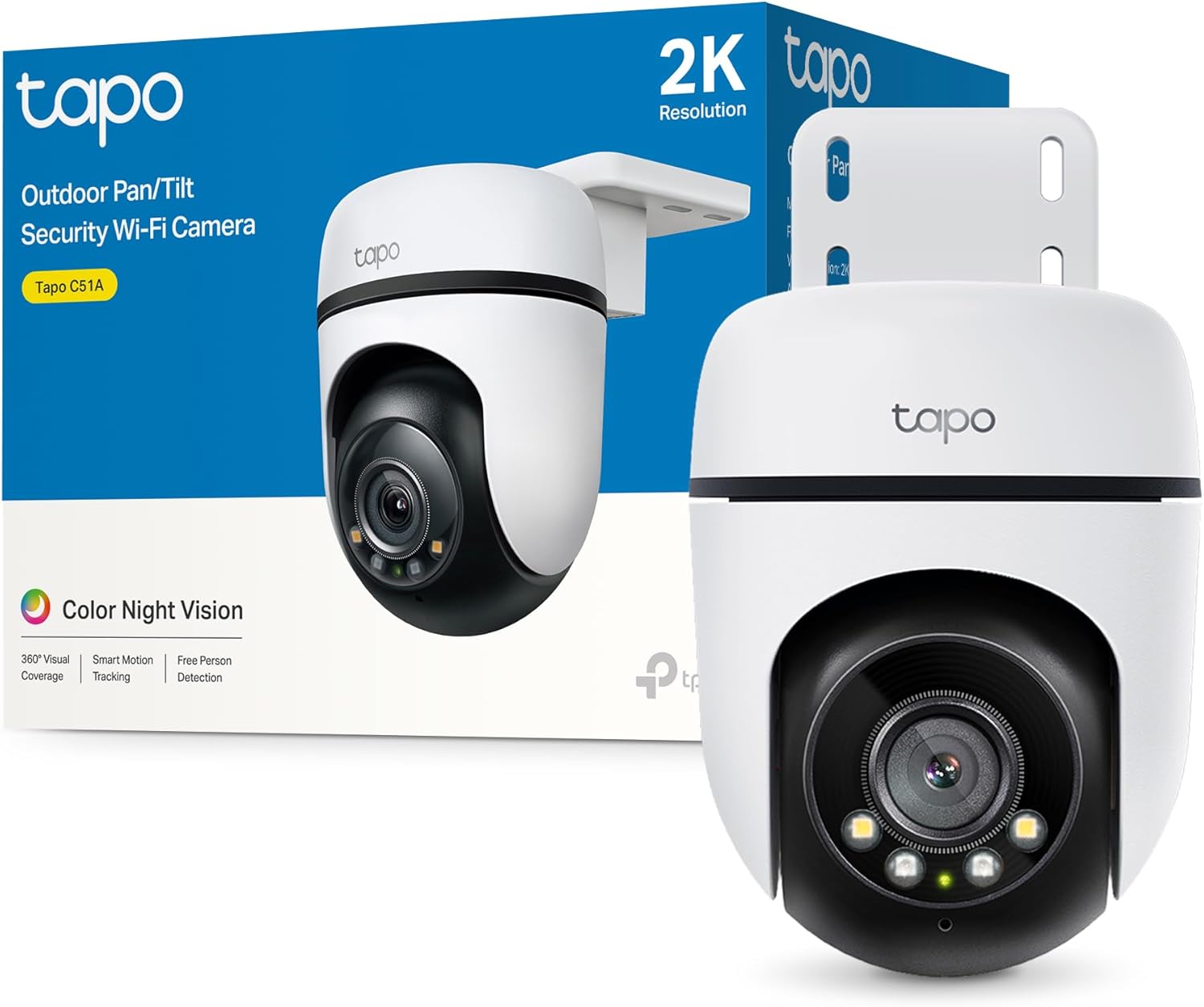 Detalle de Tapo C51A Cámara vigilancia exterior 3 MP, 360°