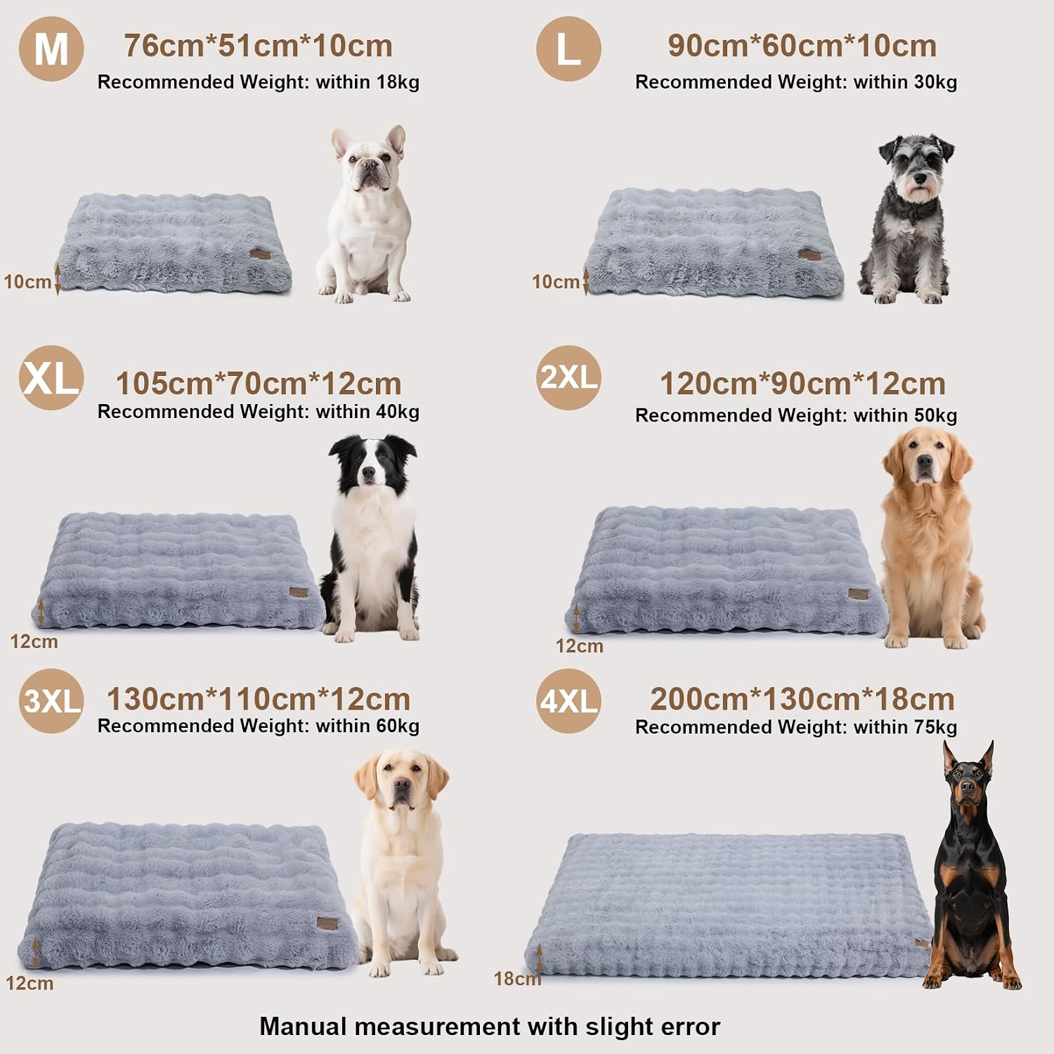 Thumbnail 6 de BingoPaw XXXL Dog Beds Washable: Calming Crate Mattress with Removable Cover