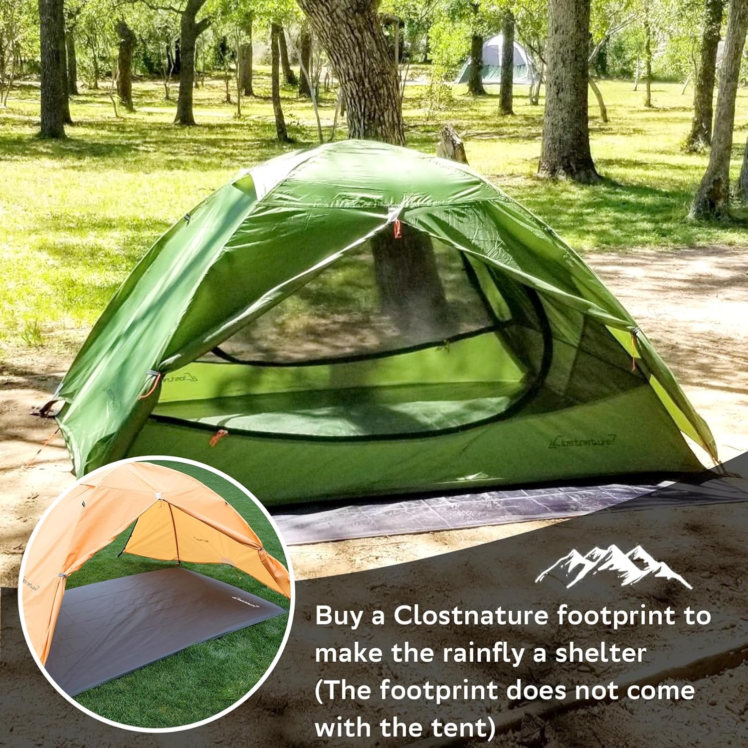 Thumbnail 4 de Clostnature Lightweight Backpacking Tent (4-Person) with PU 5000 Waterproof Rain Fly and Freestanding Setup