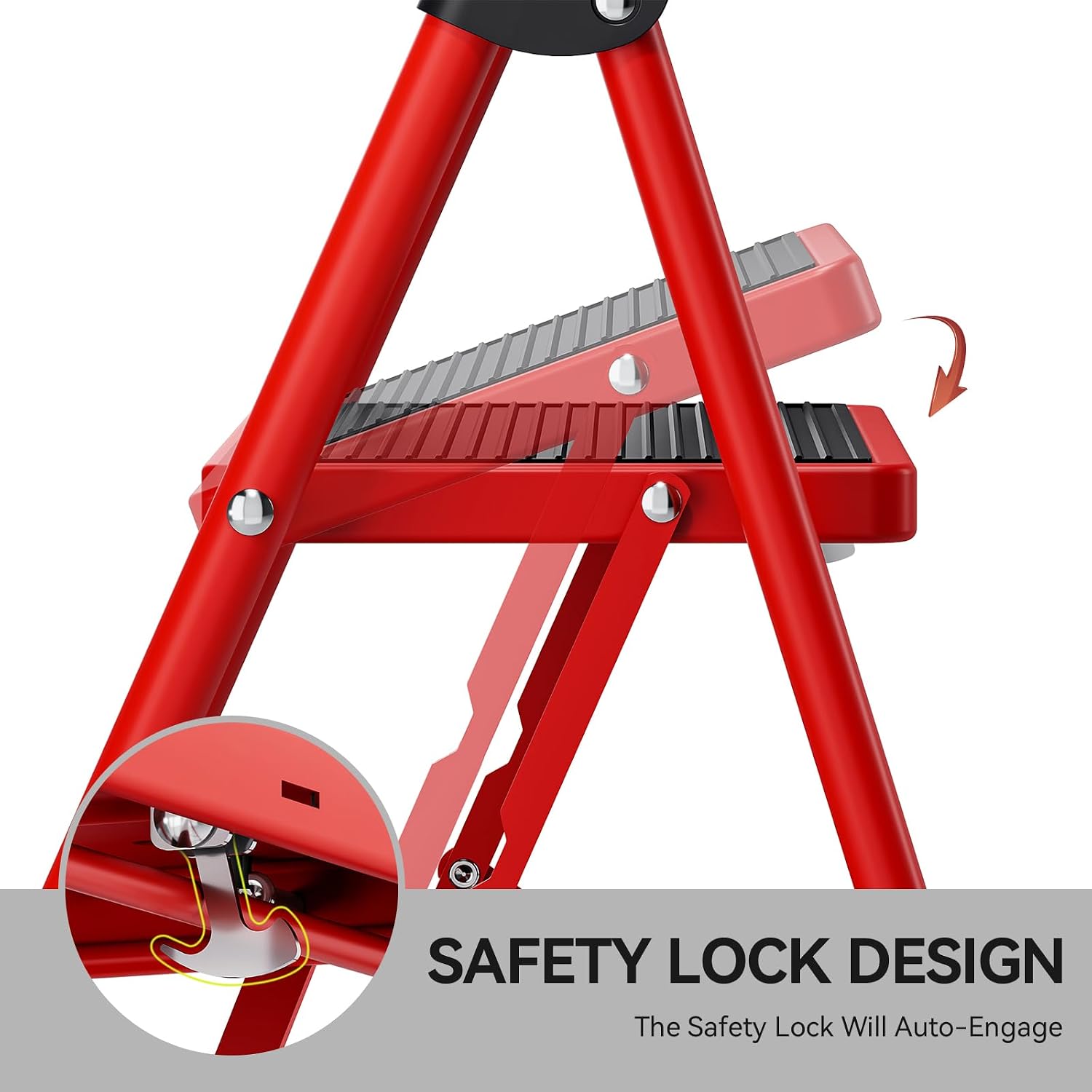 Detalle 2 de KINGRACK 2 Step Ladder Red