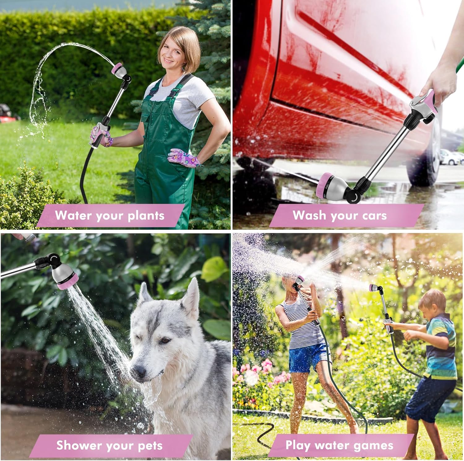 Thumbnail 6 de Restmo 48cm Watering Lance with 180° Adjustable Ratcheting Head & 7 Spray Patterns