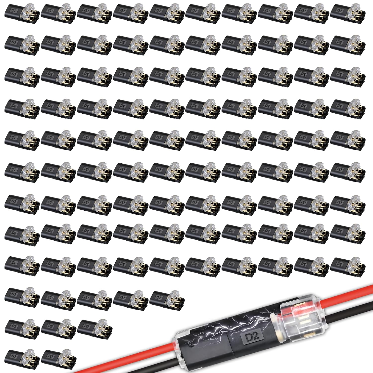 Detalle de Double-Wire Plug-In Connector, 18–22 AWG