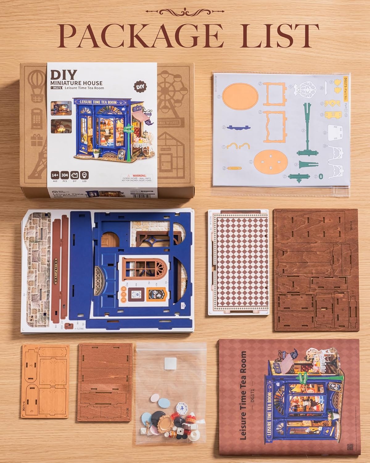 Thumbnail 6 de ROBOTIME Maquette Maison Miniature à construire Salon de Thé « Leisure Time Tea Room » avec LED