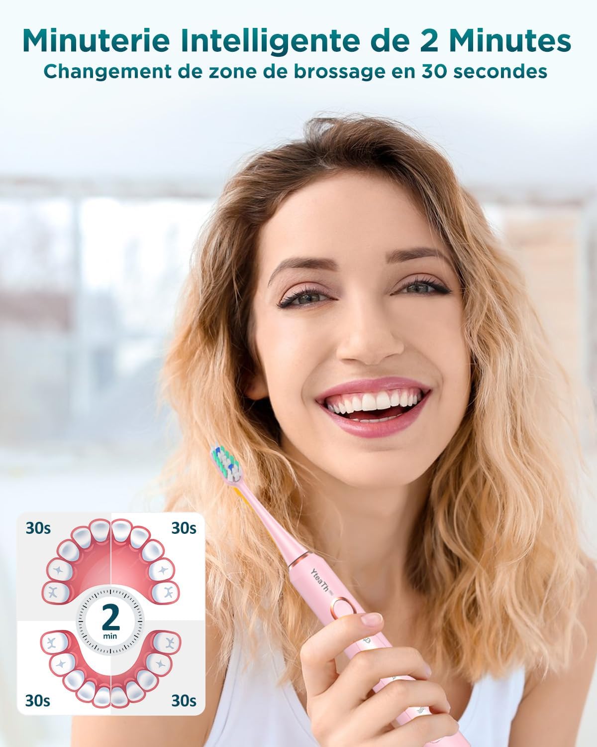 Thumbnail 6 de Brosse à dents sonique 50 000 CPM pour adultes et enfants